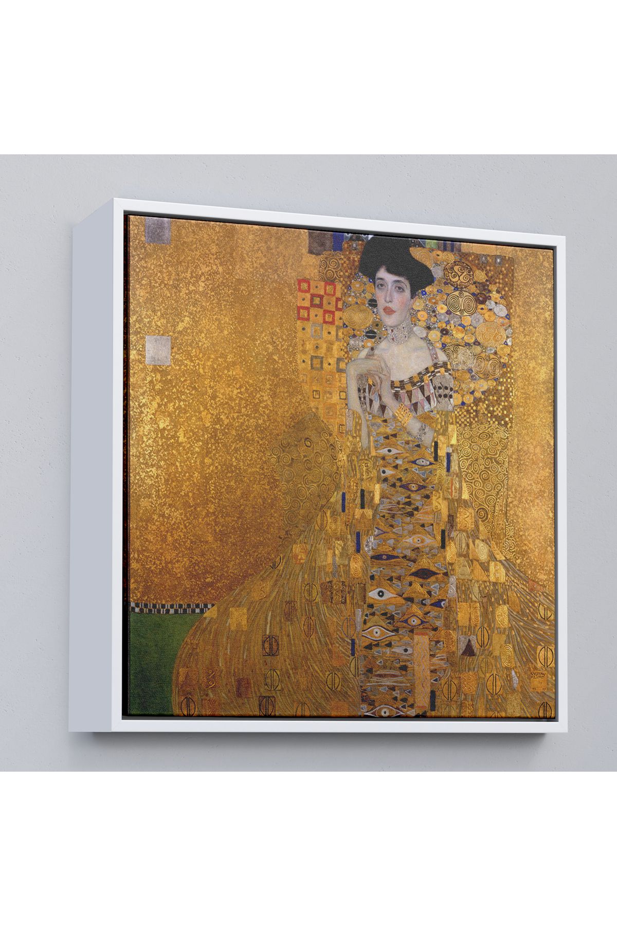 MOONFER Çerçeveli Gustav Klimt Adele Bloch'Un Altın Kadın Tablosu-8324