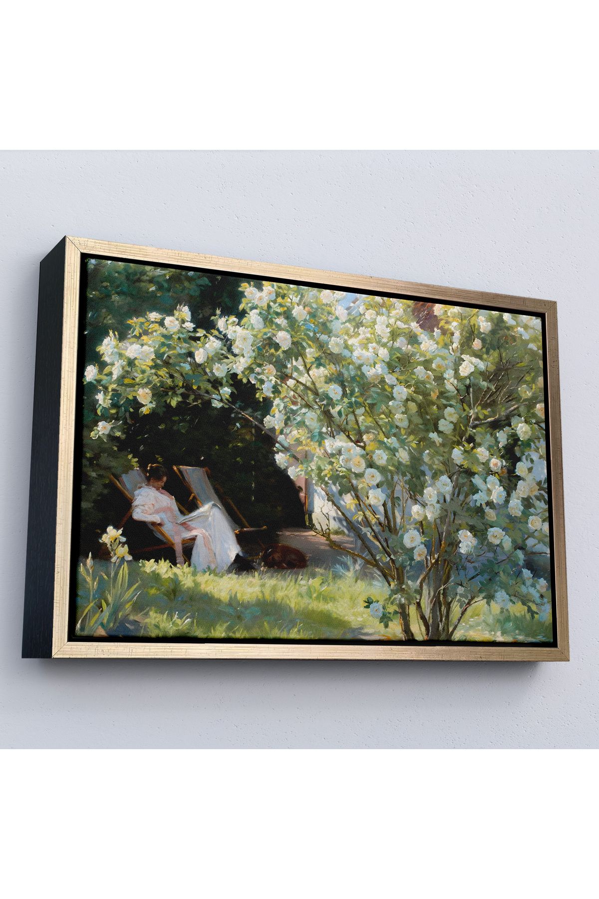 Shoprit Çerçeveli Severin Kroyer Güller Bahçesi Tablosu-7029