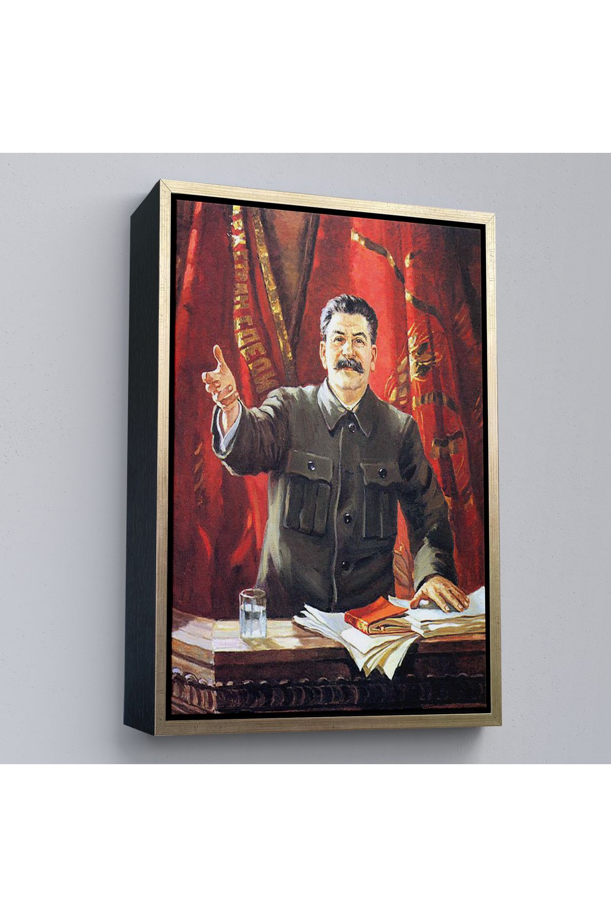 Atik Tasarım Çerçeveli Joseph Stalin Rusya Ve Sovyetler Birliği Sscb Tablo-7697