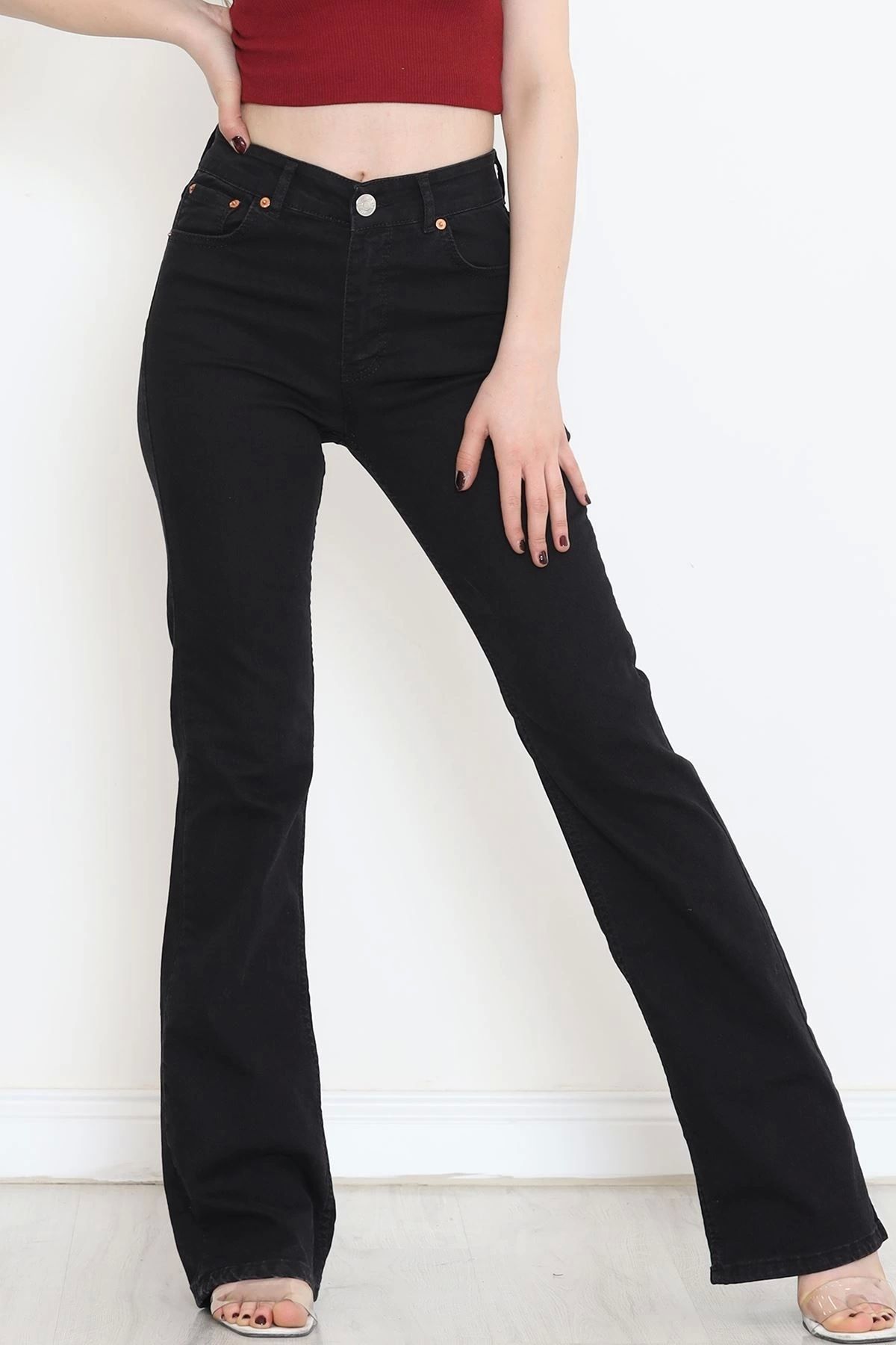 برندهای عمومی Flare Leg Jeans Black1 - 11878.1431.