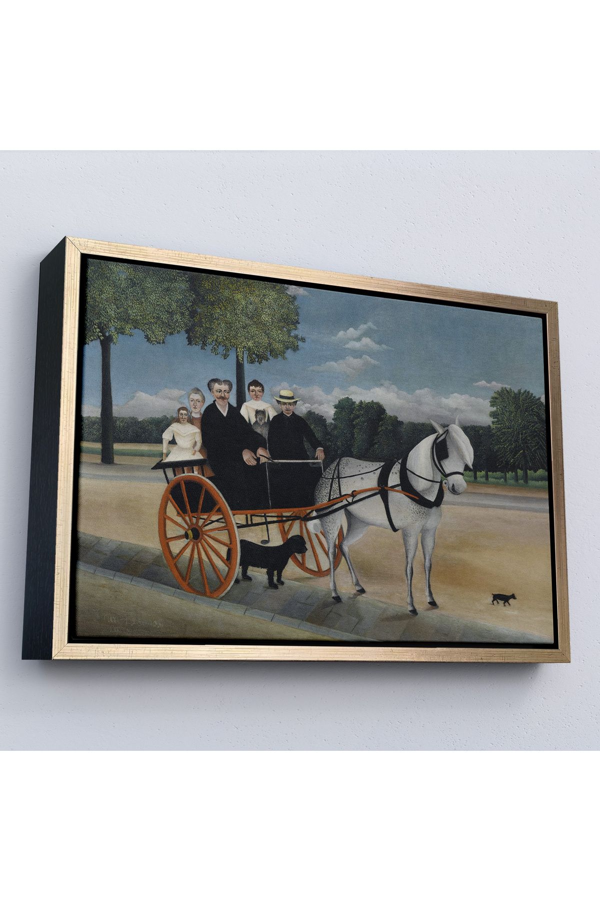 Shoprit Çerçeveli Yaşlı Adam Junier'İn Arabası Tablo-7090