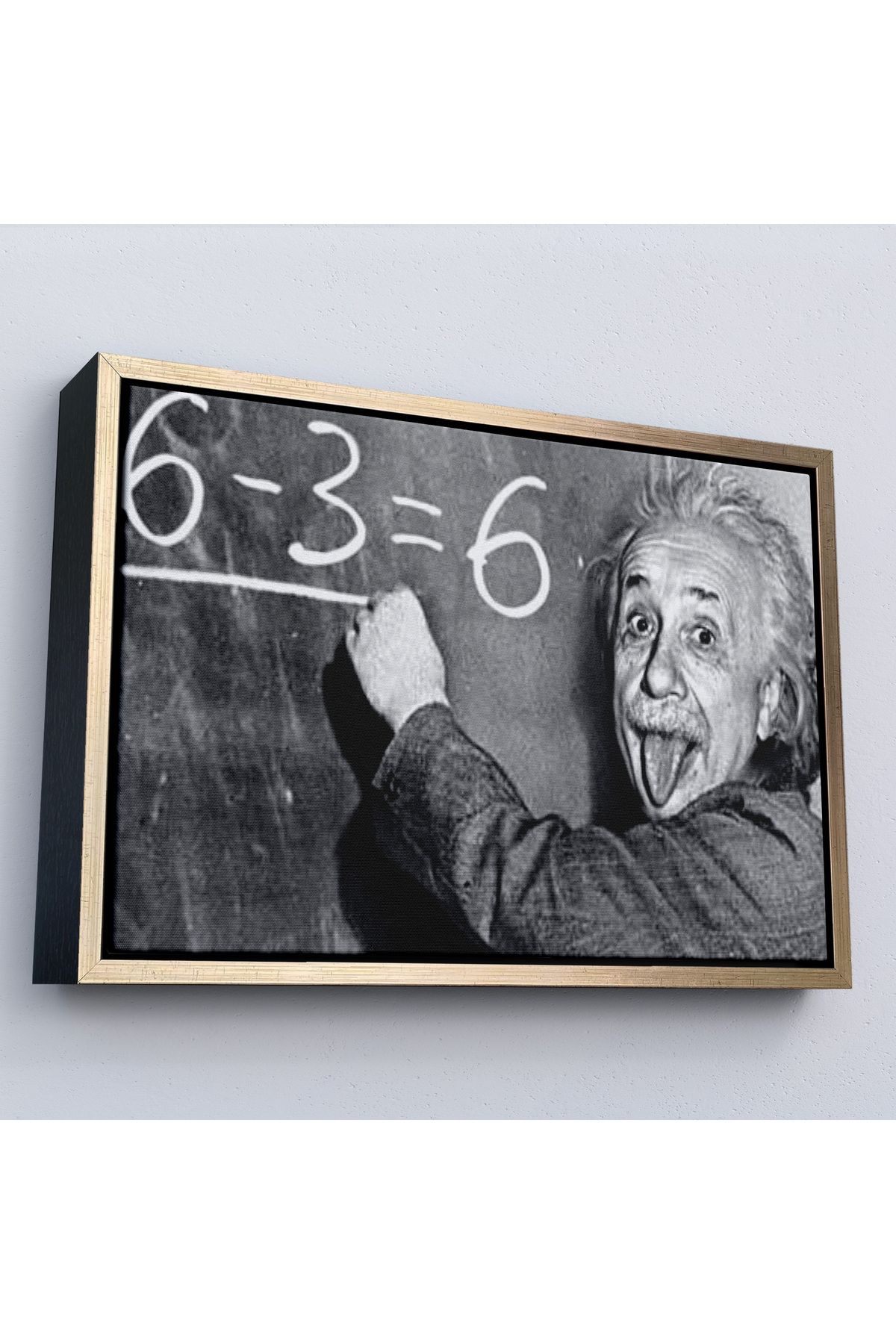 Jusoon Çerçeveli Albert Einstein Tablosu-7246