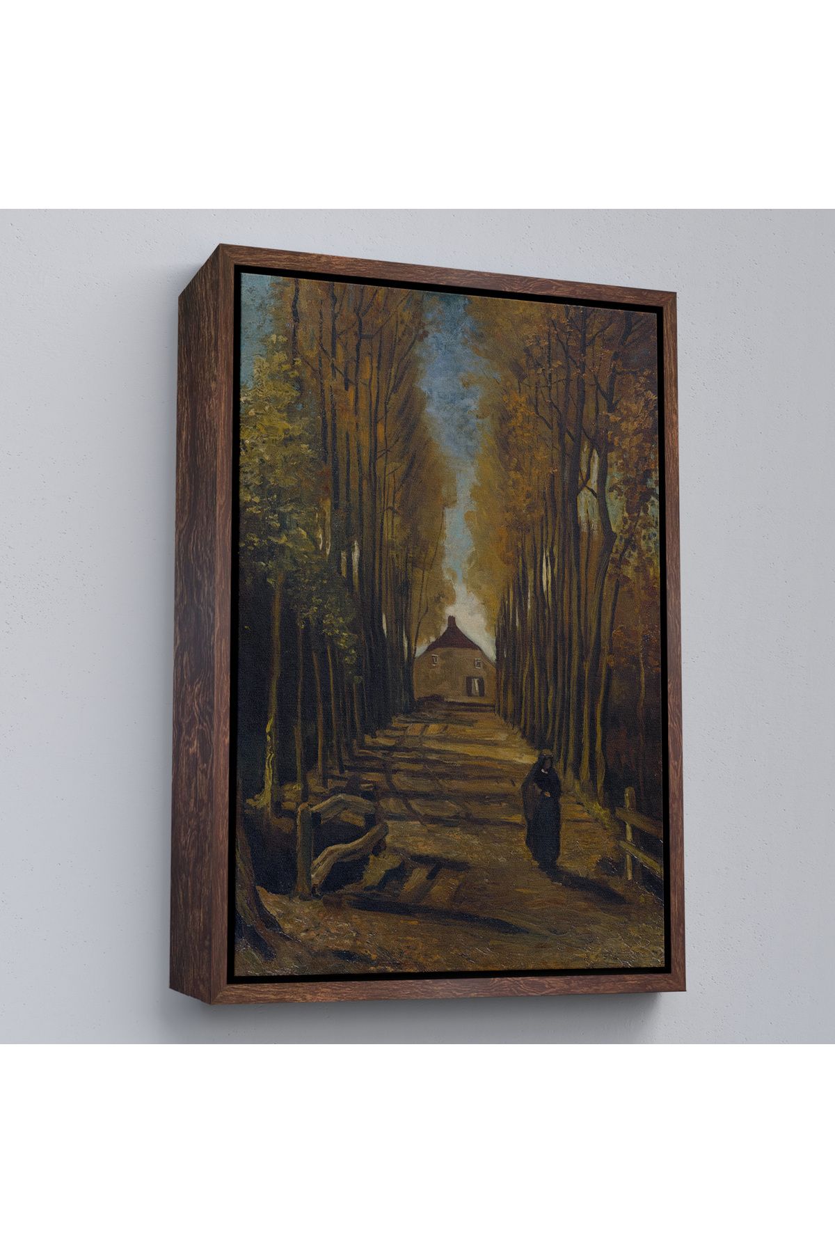 Shoprit Çerçeveli Vincent Van Gogh - Sonbaharda Kavaklı Yol Tablo - Avenue Of Poplars İn Autumn-7473