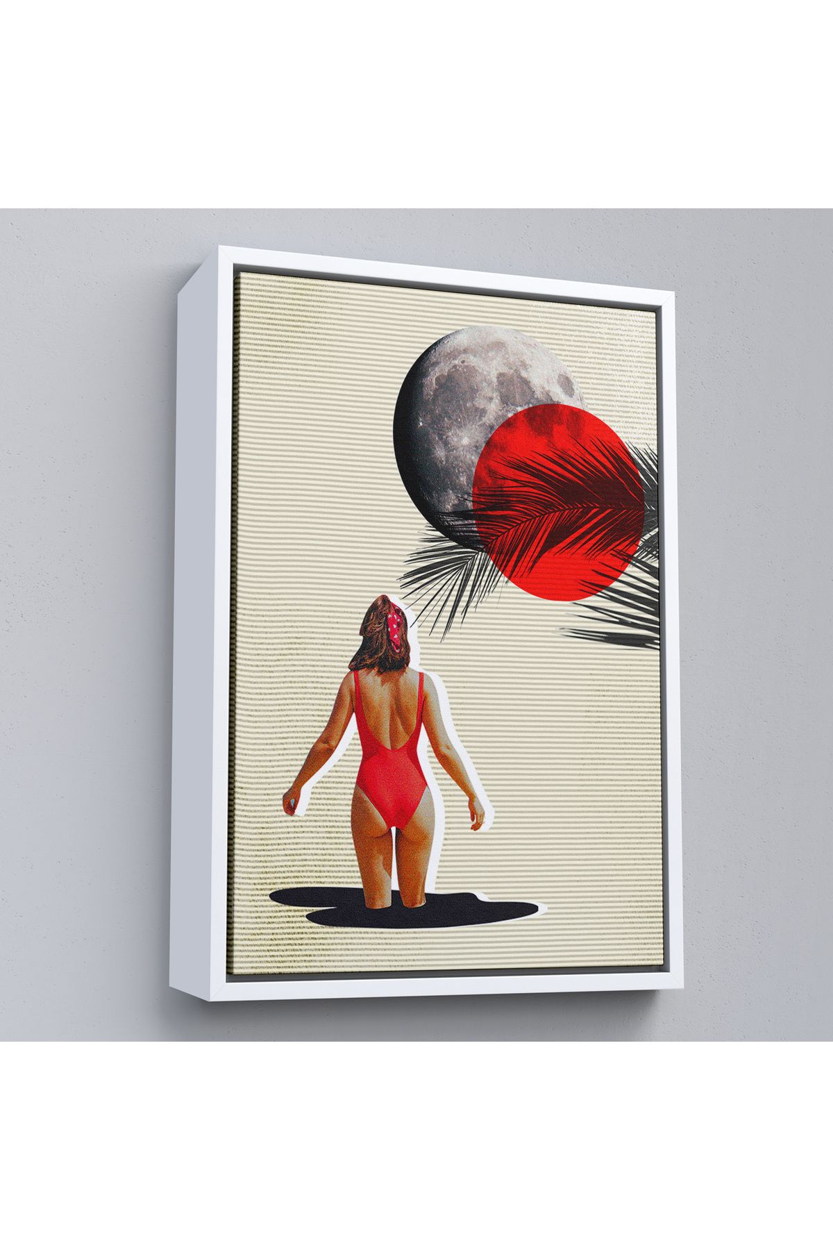 HARGE HG Çerçeveli Mayolu Kadın Pop Art Tablosu-7874