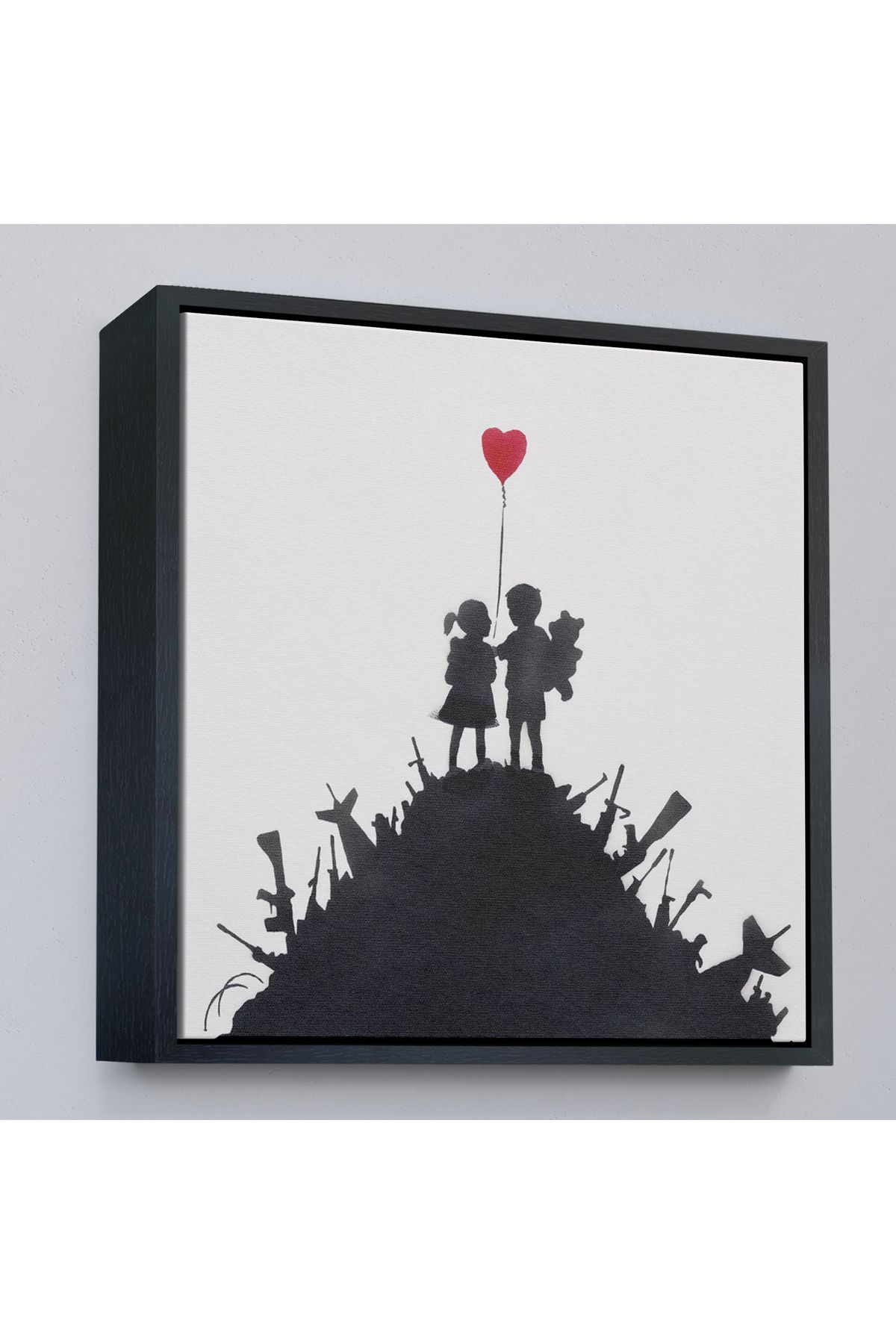ELİTE TRADESMAN Çerçeveli Bansky Kids On Guns - Silahlı Çocuklar Tablosu-8336