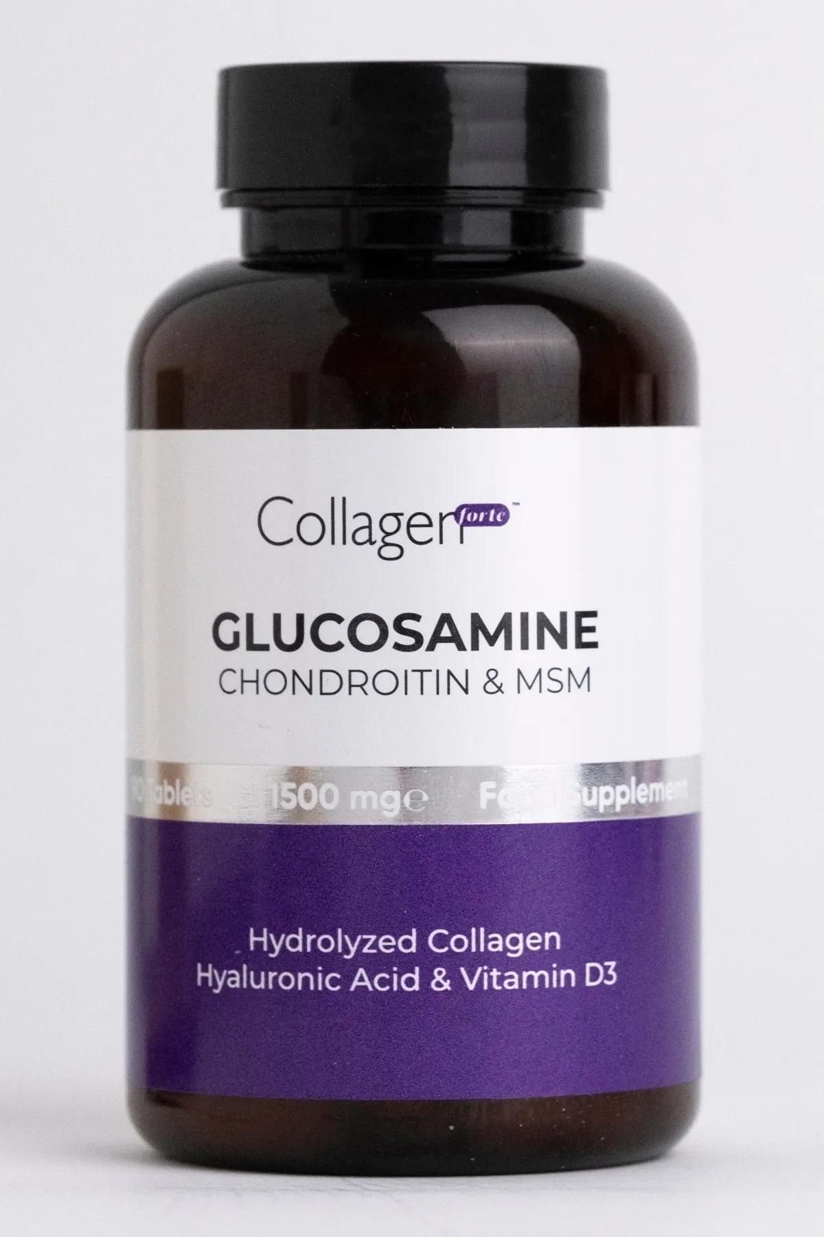 Collagen Forte Platinum Collagen Glucosamine, Chondroitin & Msm, Hidrolize Kolajen, Vitamin D3, 1500 mg x 90 Tablet