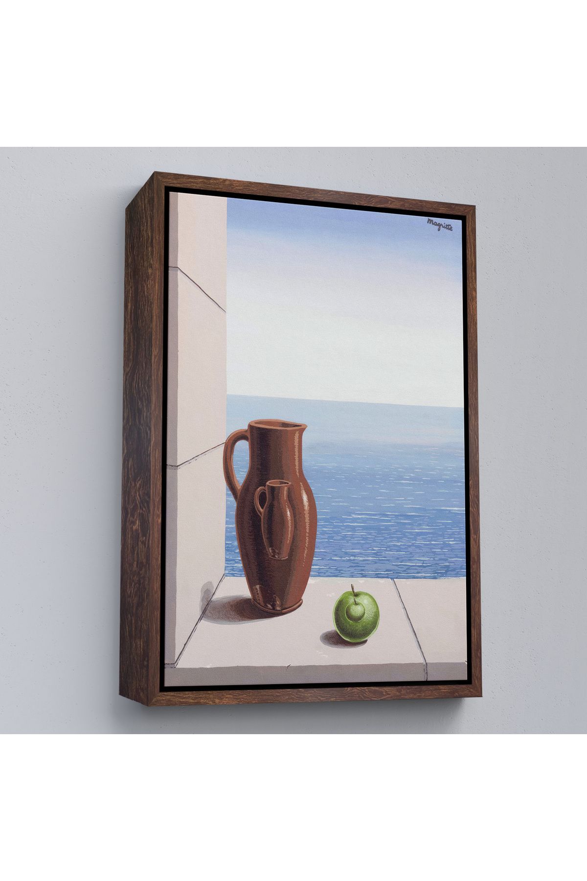 MOONFER Çerçeveli Rene Magritte - Stimülasyon Hedefi Tablosu-7412