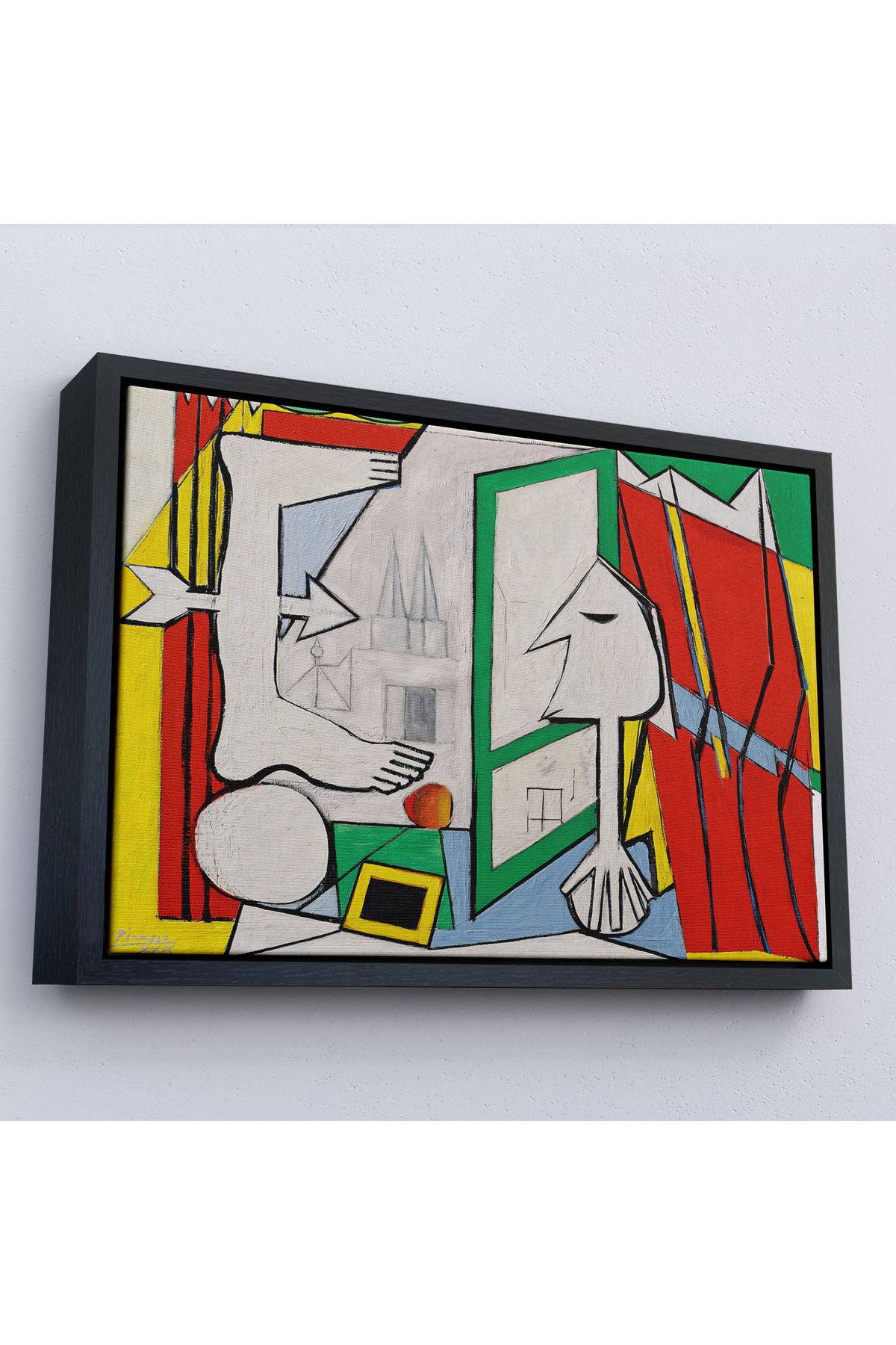 Yarımada Bahçe YB Çerçeveli Pablo Picasso - Açık Pencere Tablo - La Fenetre Ouverte-7091