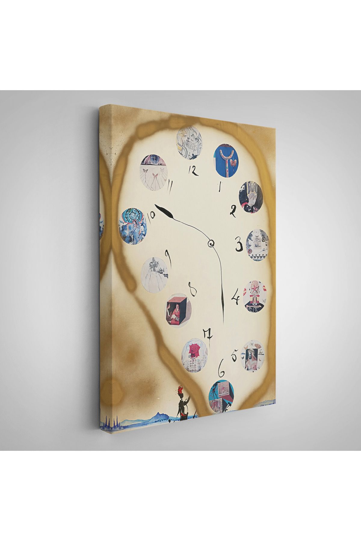 Atik Tasarım Salvador Dali - Horloge Tablo-7396