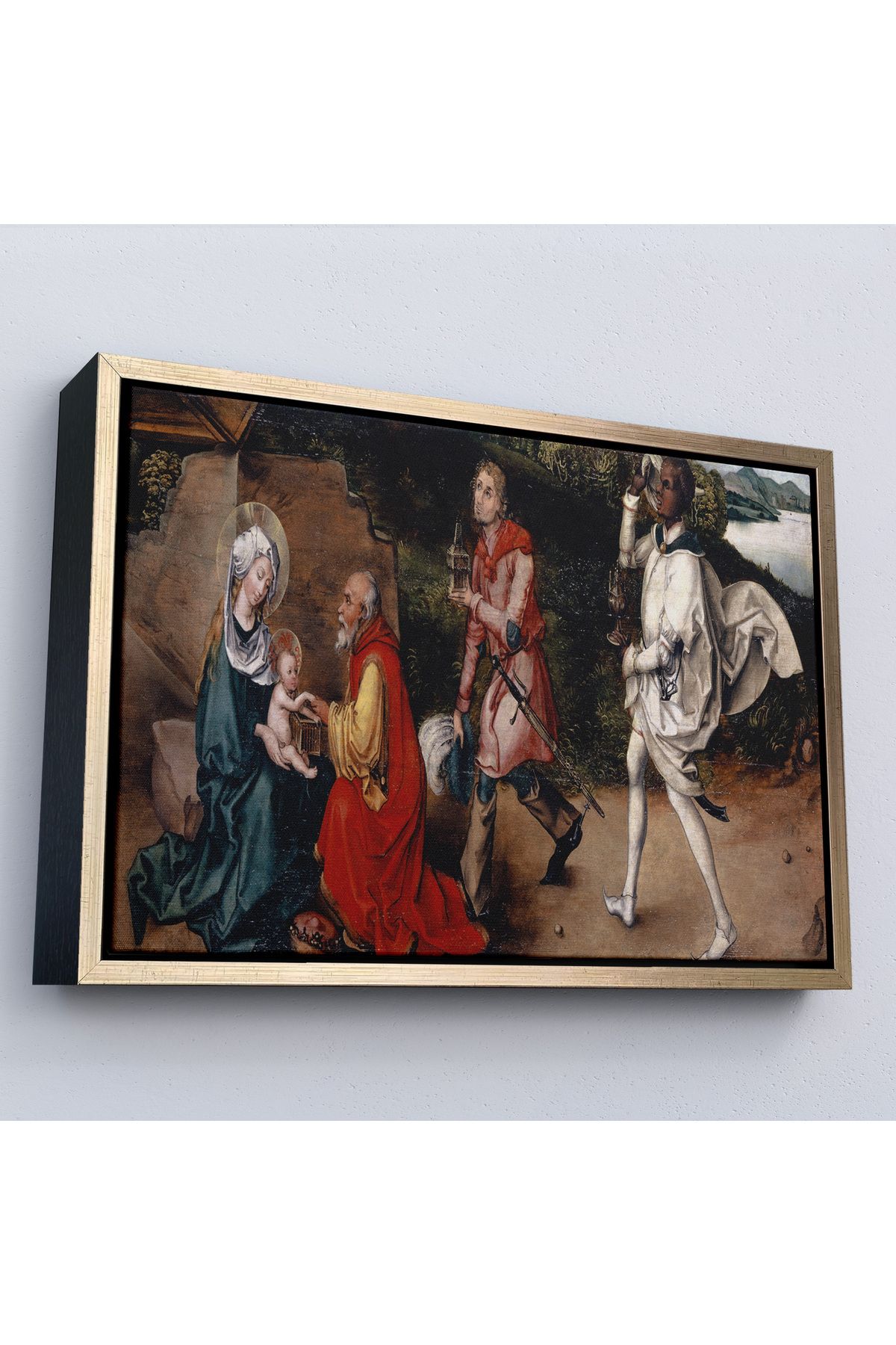 Yarımada Bahçe YB Çerçeveli Albrecht Dürer - Magi'Nin Hayranlığı Tablosu-7049