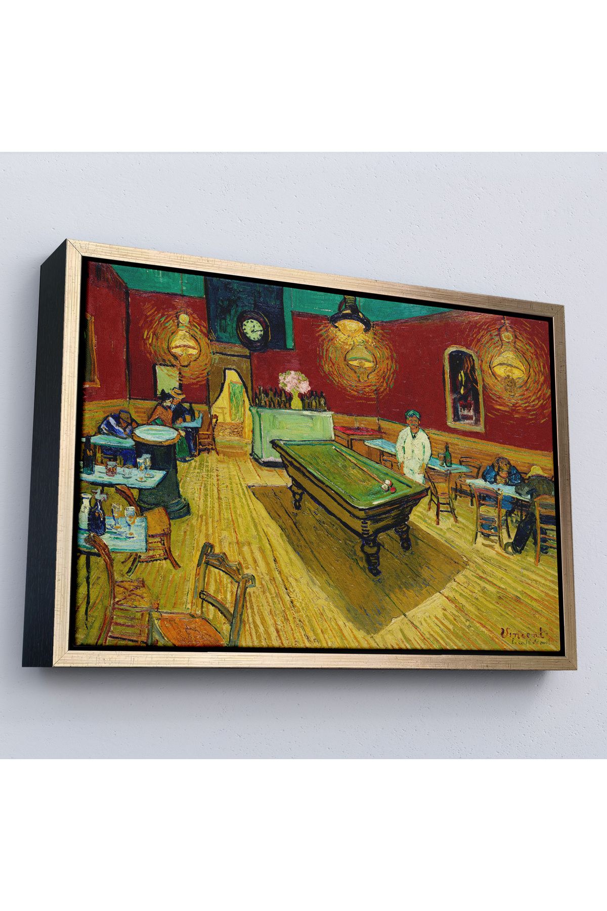 Shoprit Çerçeveli Vincent Van Gogh - Gece Kahvesi Tablosu - The Night Cafe-7161