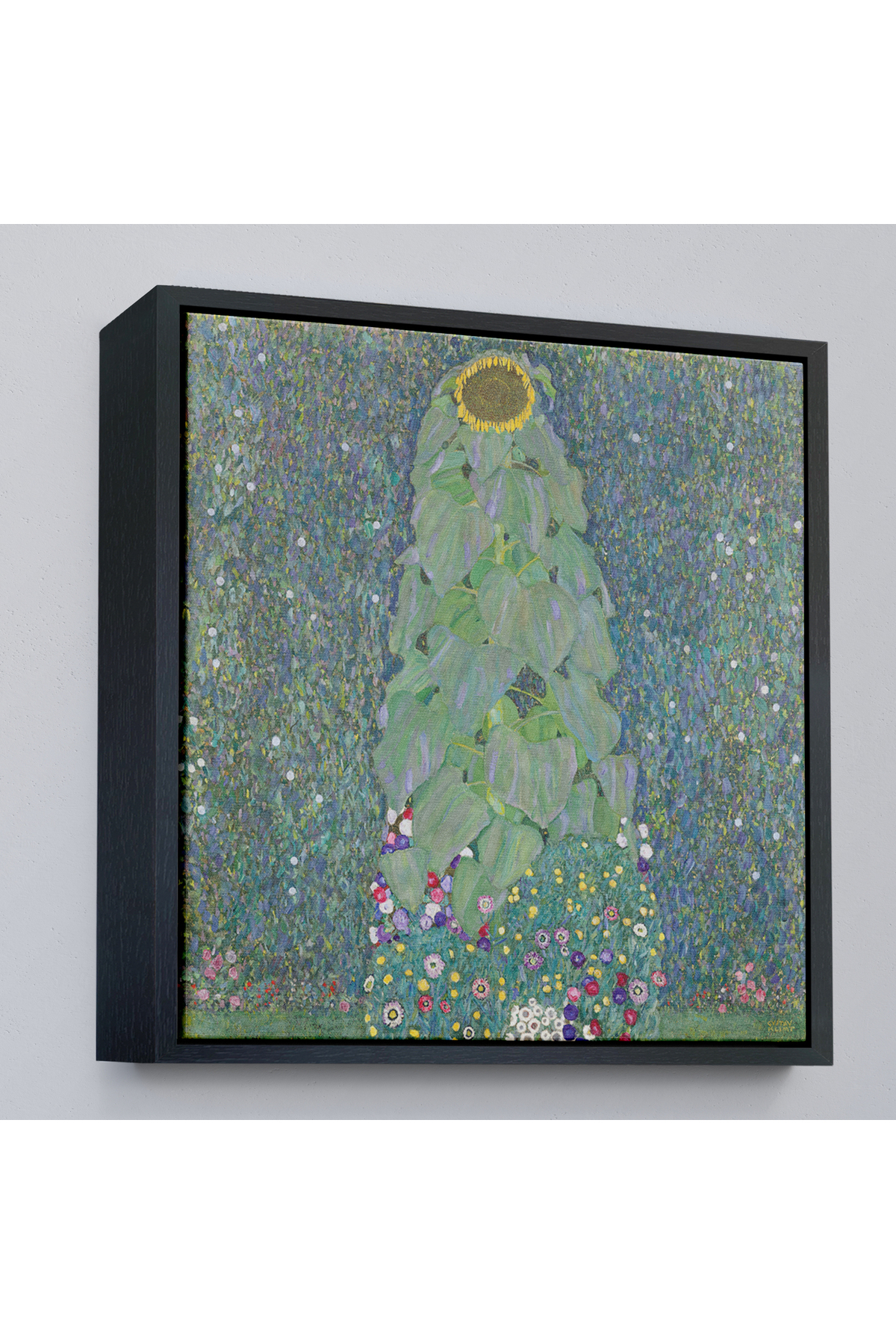 Gustav Klimt Ayçiçekleri Çerçeveli Kanvas Tablo görsel 4