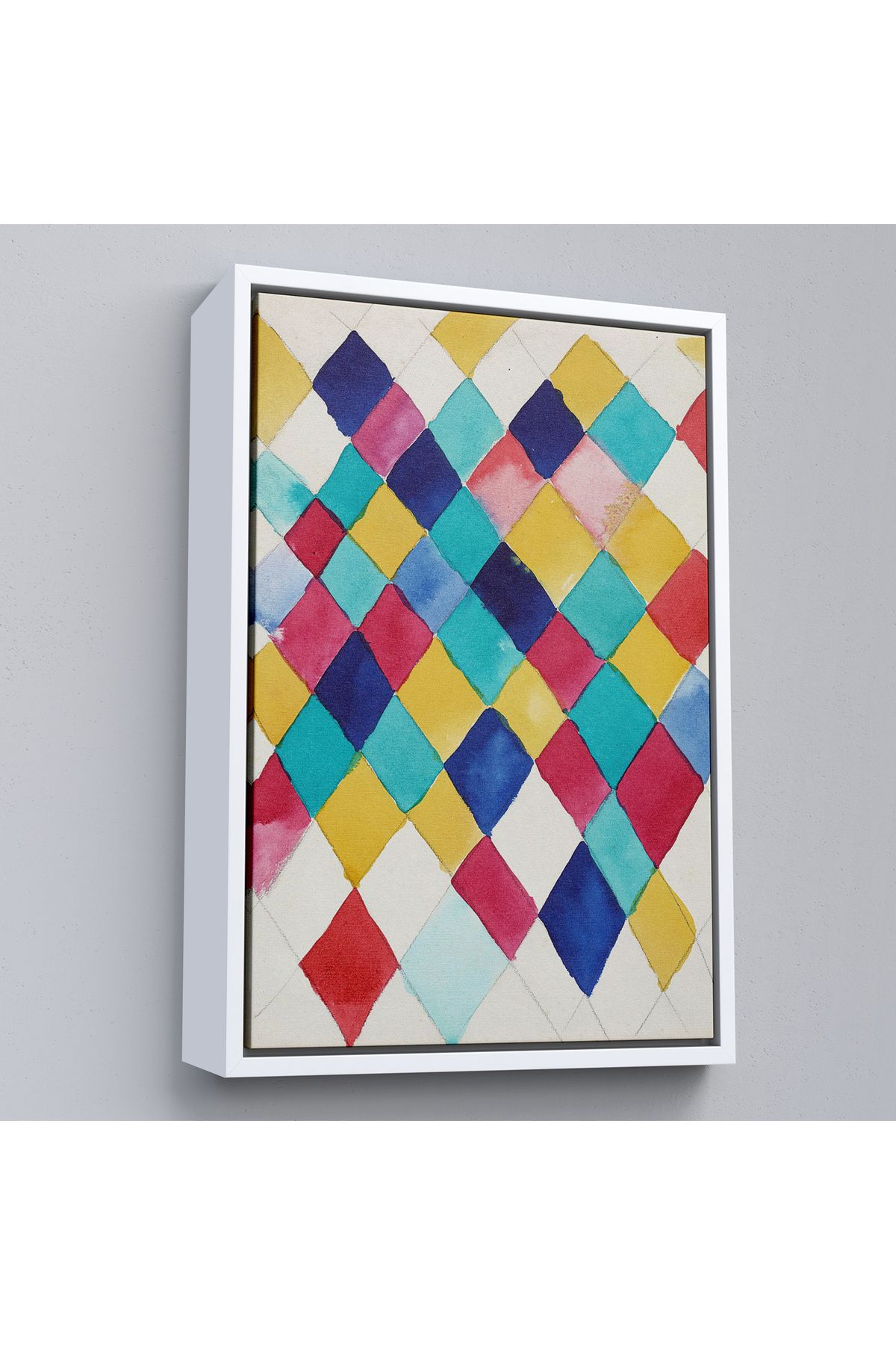 Shoprit Çerçeveli Elmaslarla Renk Çalışması Tablo - Vasily Kandinsky-7491