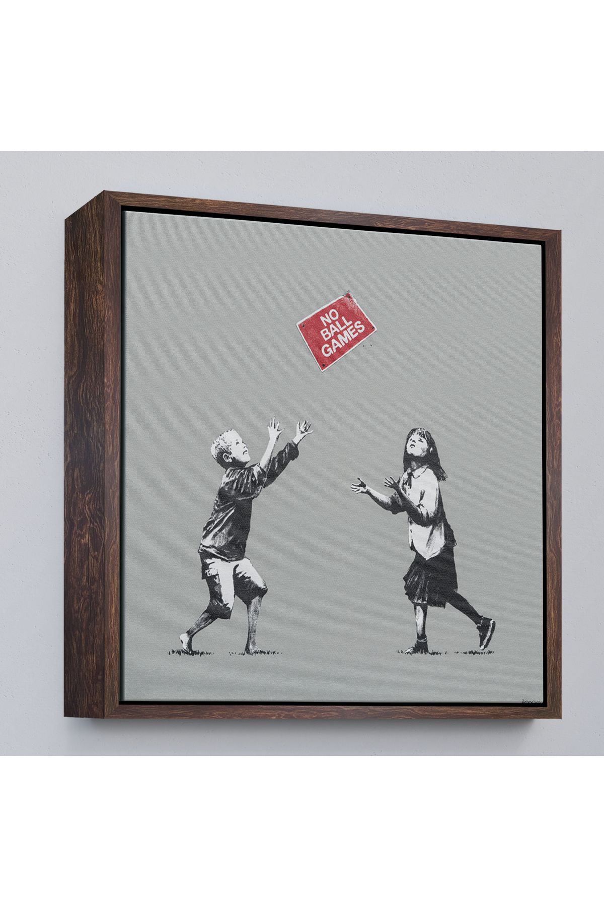Jusoon Çerçeveli Banksy No Ball Games Tablosu-8352