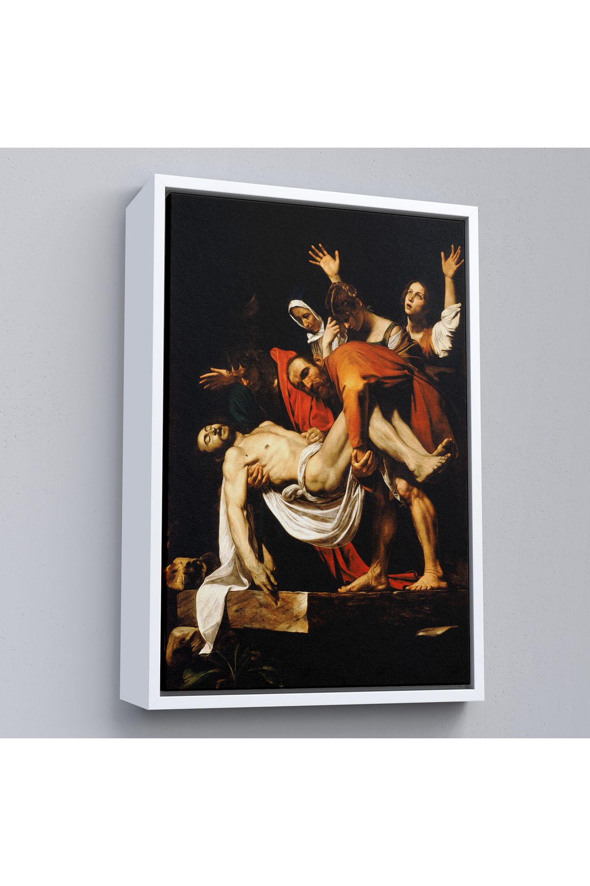 Shoprit Çerçeveli Caravaggio - İsa'Nın Gömülmesi Tablo - The Entombment Of Christ-7427
