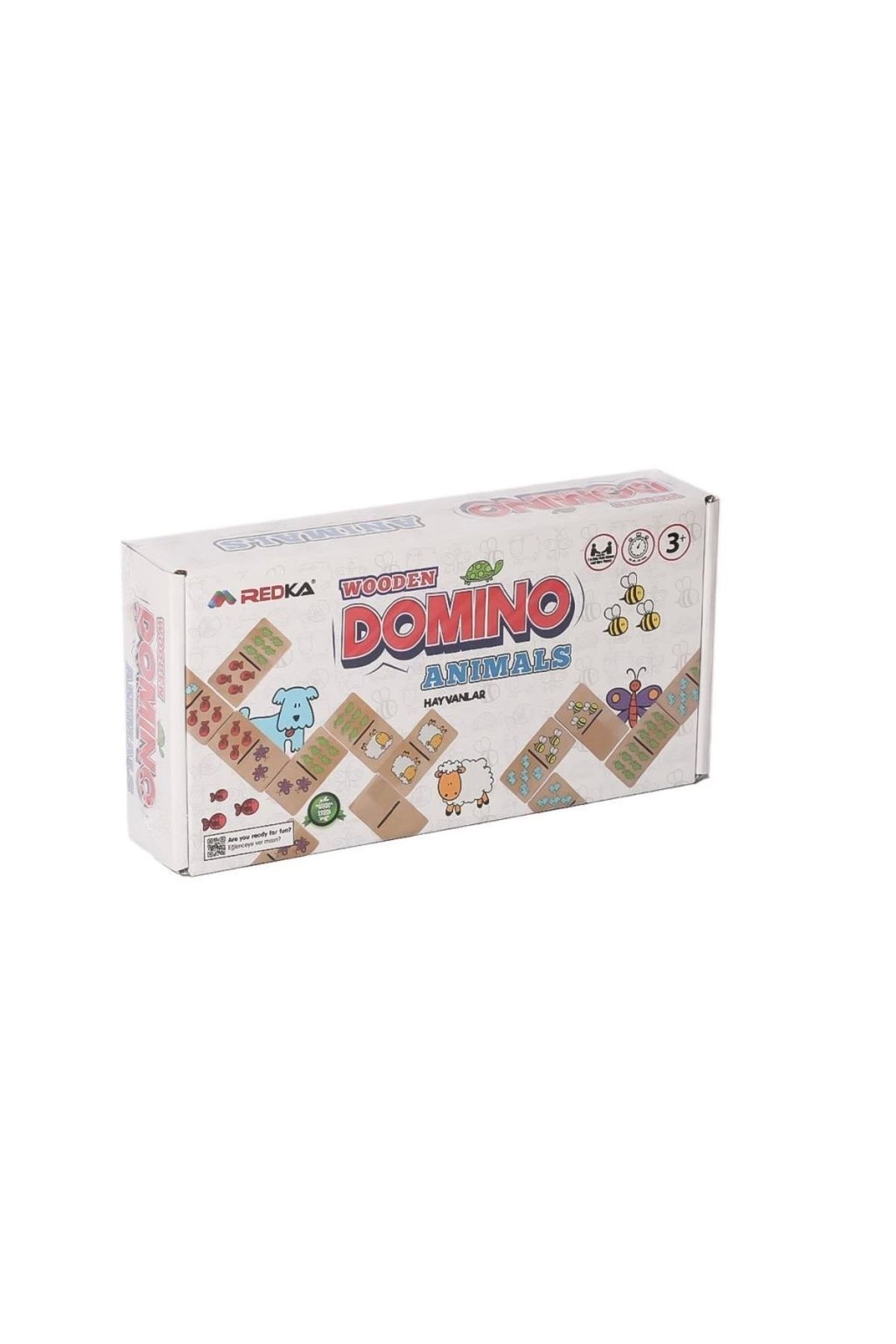 Basic Fun Çocuk RD5648 Ahşap Domino Animals -Redka