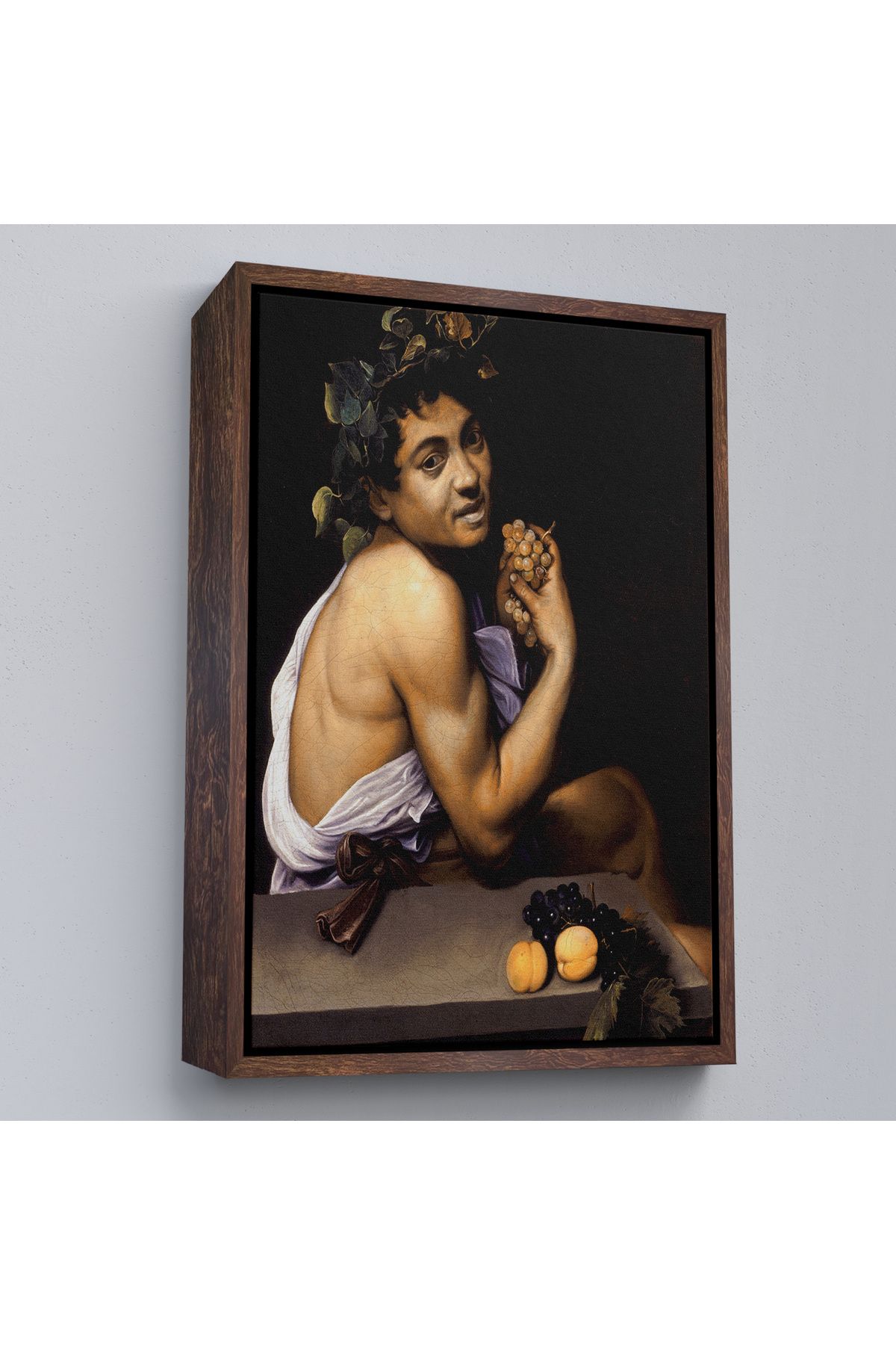 Yarımada Bahçe YB Çerçeveli Genç Hasta Bacchus - Caravaggio Tablo-7665