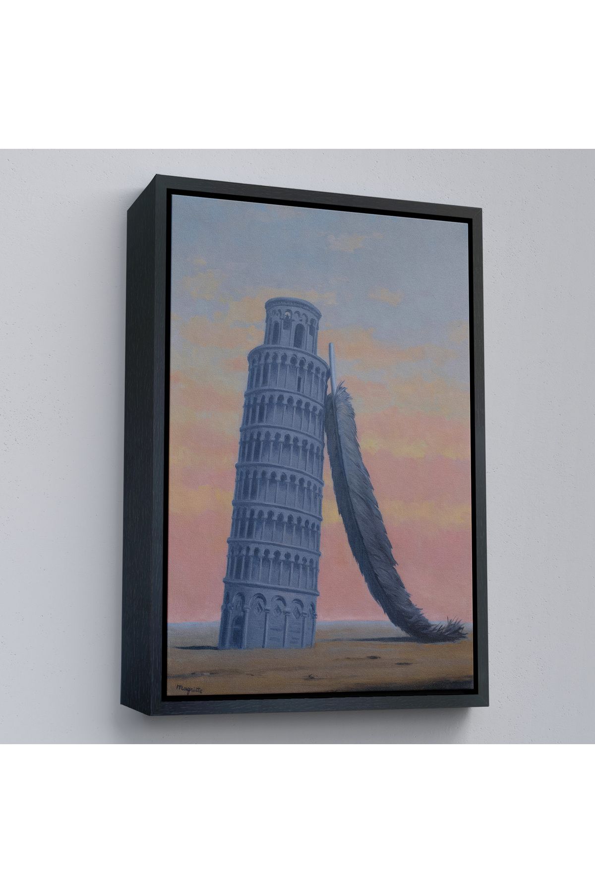Shoprit Çerçeveli Rene Magritte - Yolculuk Hatırası Tablo-7409