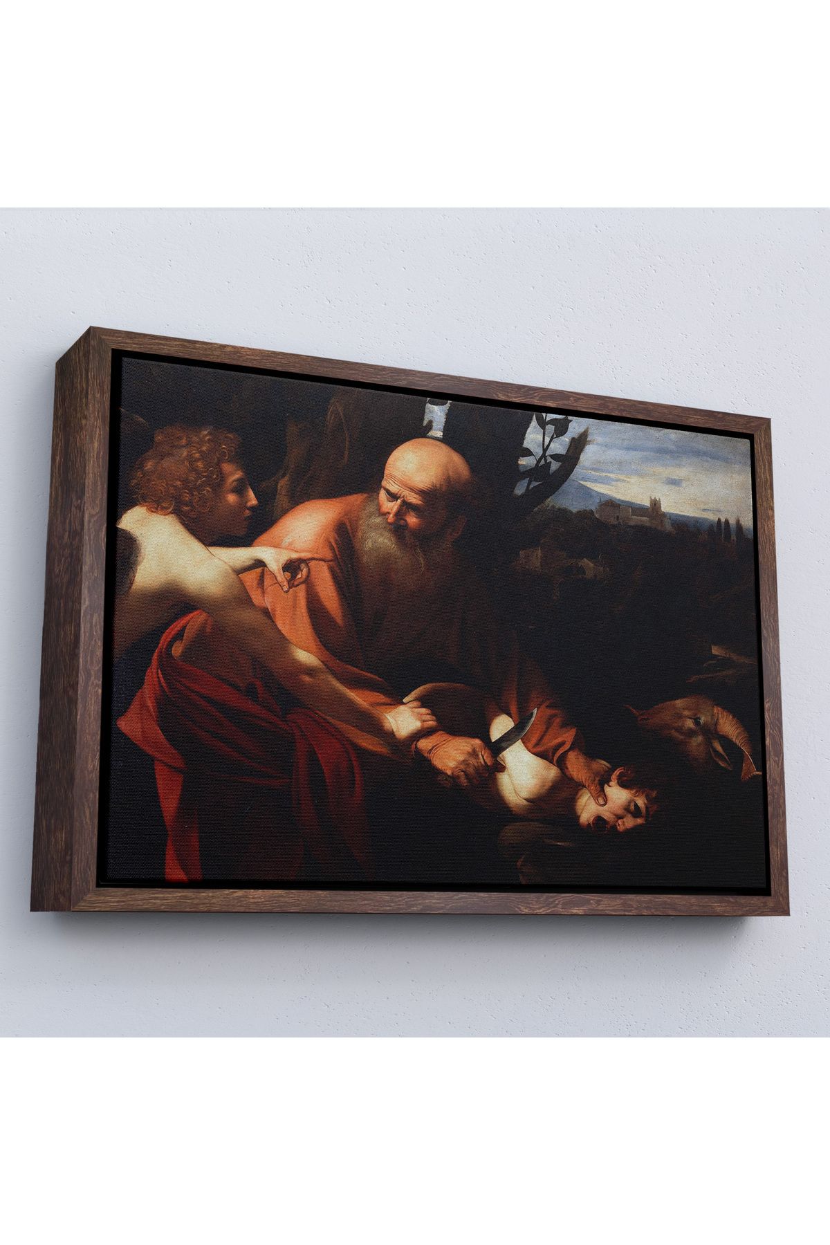 Jusoon Çerçeveli Caravaggio - Sacrifice Of Isaac-7121