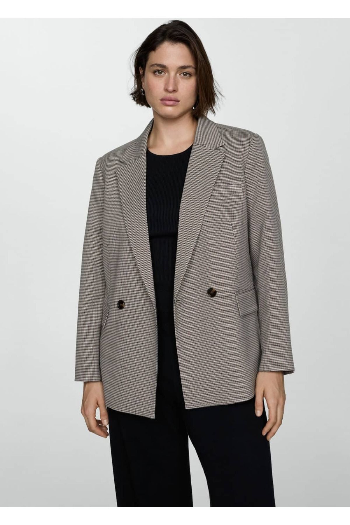 MANGO Woman-Cross button blazer jacket 6
