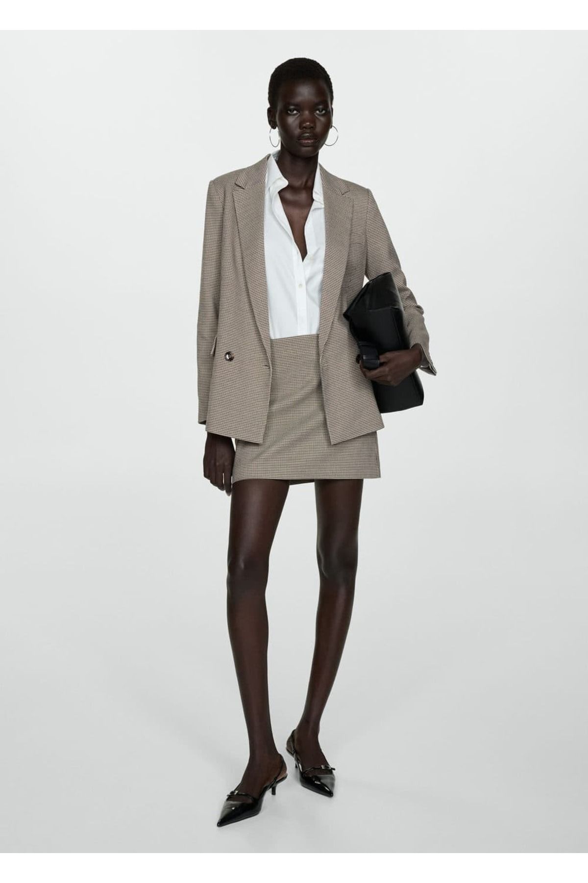 MANGO Woman-Cross button blazer jacket 2