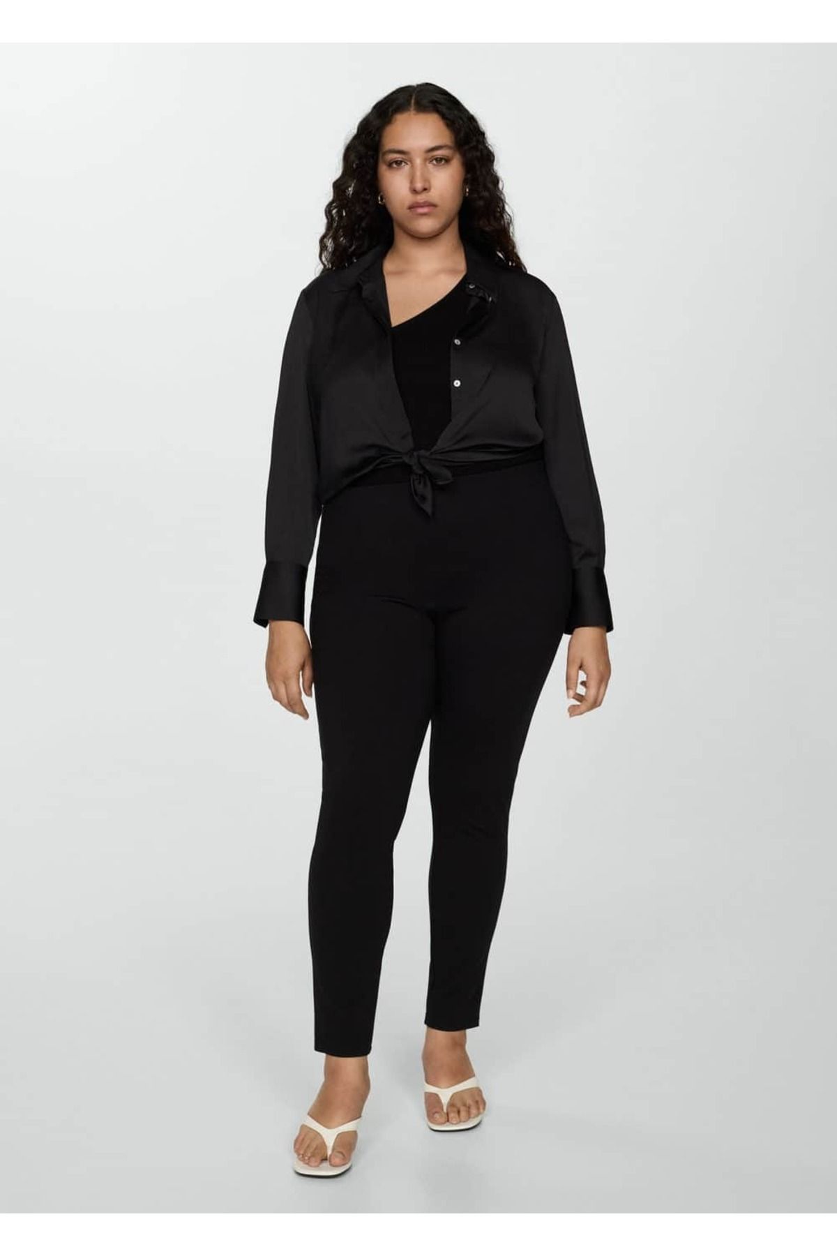 MANGO Woman-High Waist Leggings - Comfortable and Stylish Design 8