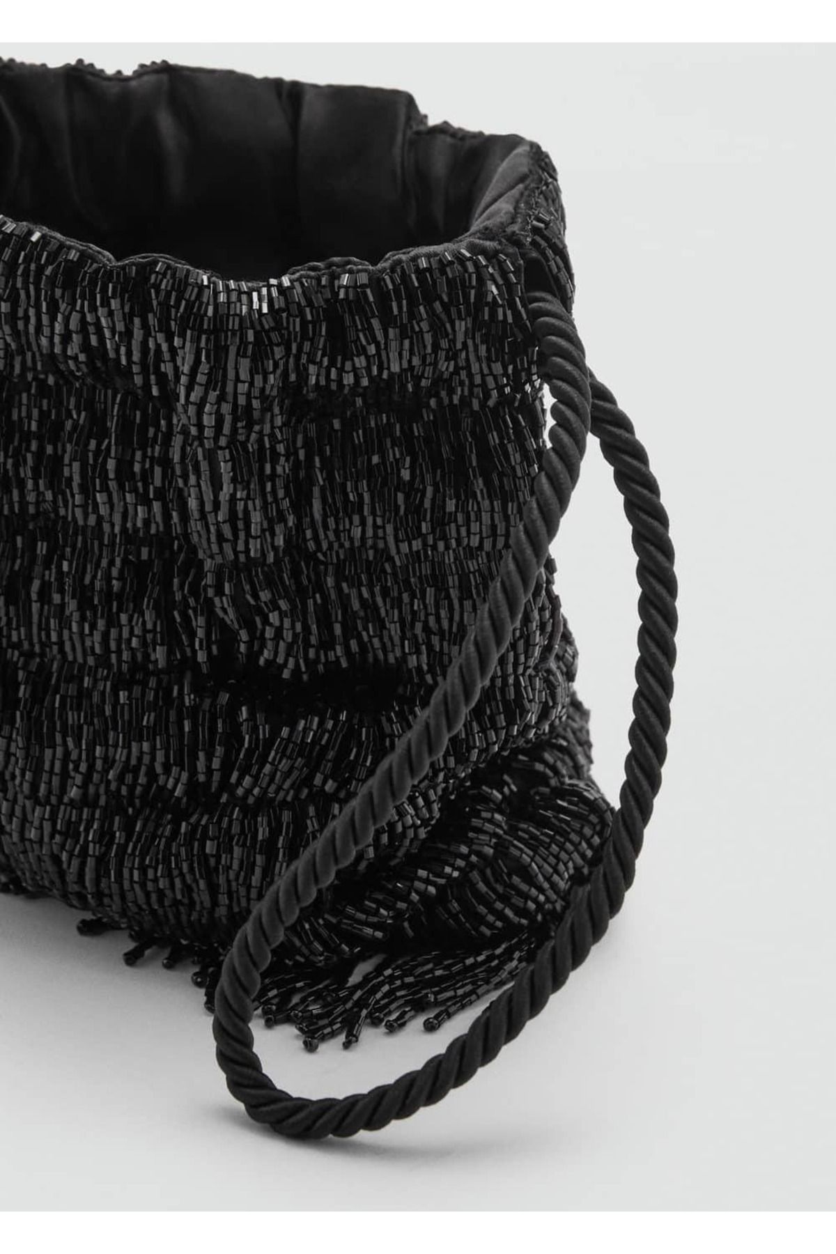 MANGO Woman-Fringed Beaded Bag 6