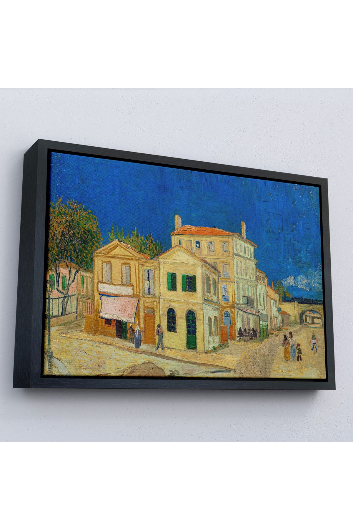Shoprit Çerçeveli Vincent Willem Van Gogh - Sarı Ev Tablosu-7157