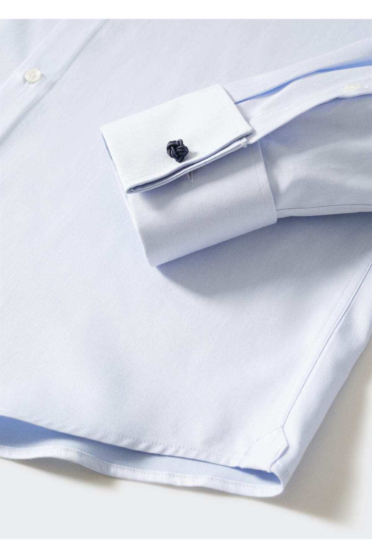 MANGO Man-Slim fit košile s manžetovými knoflíčky 5