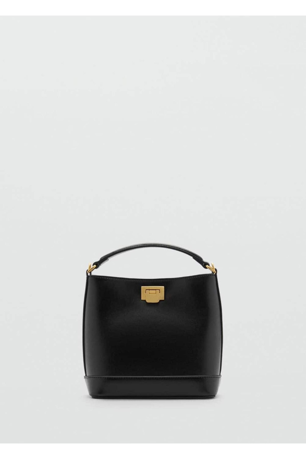 MANGO Woman-Mini Shopper Bag with Metallic Detail 3