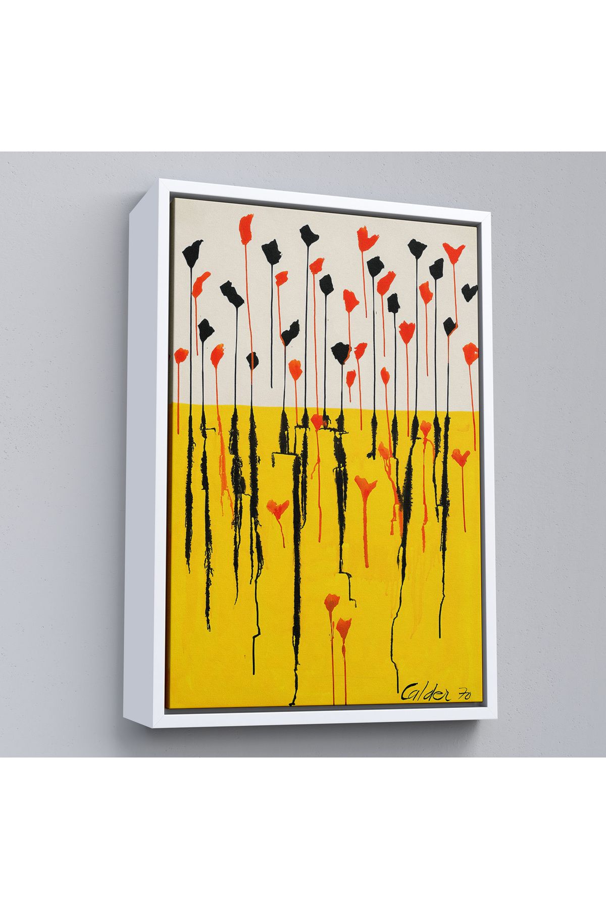 MOONFER Çerçeveli Alexander Calder - Damlalar Tablo - Drops-7285