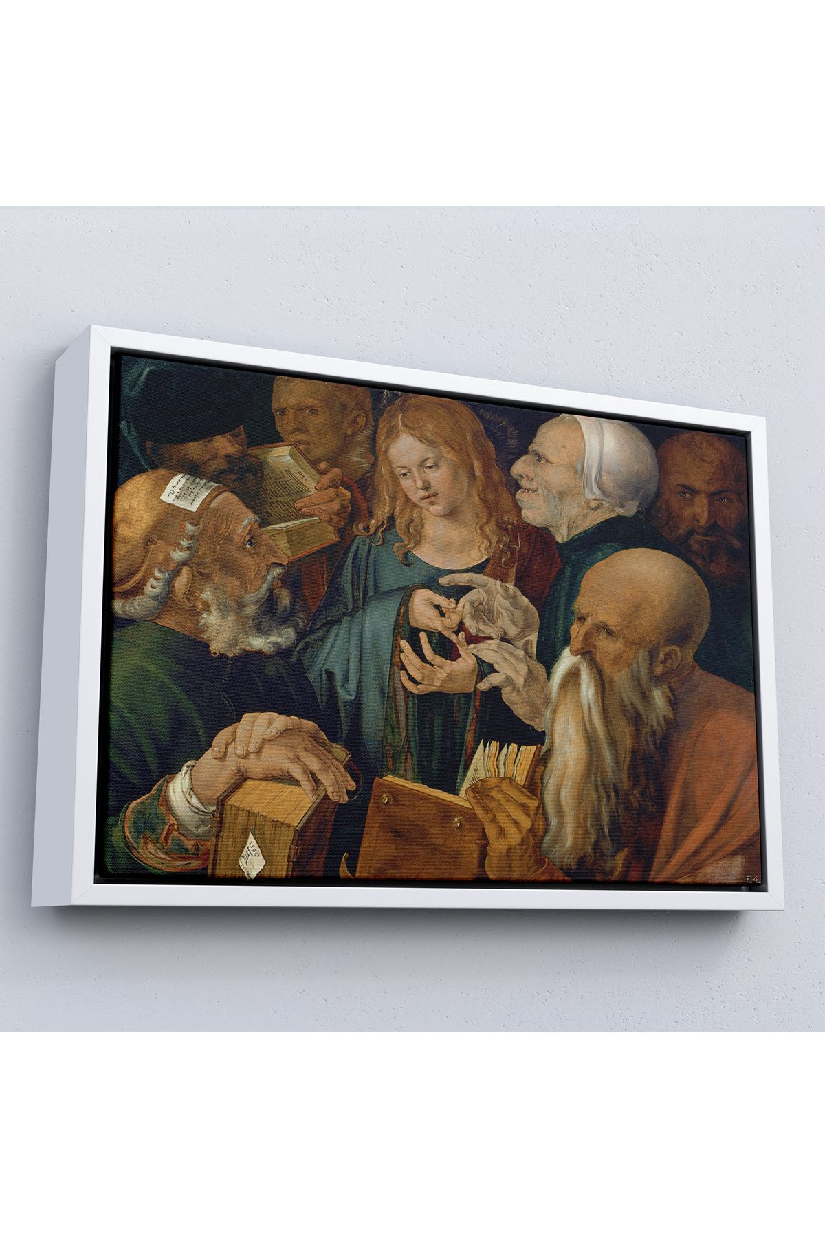 Shoprit Çerçeveli Albrecht Dürer - Doktorlar Arasında İsa Tablosu --7255