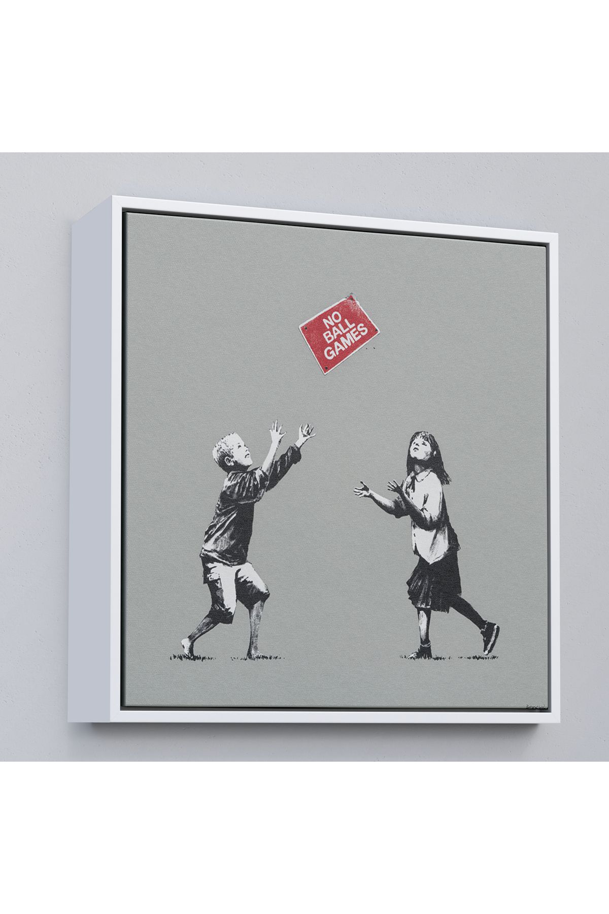 Shoprit Çerçeveli Banksy No Ball Games Tablosu-8352