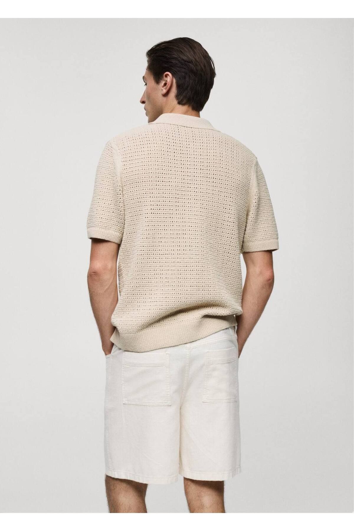 MANGO Man-Tricou polo pe nasturi 4