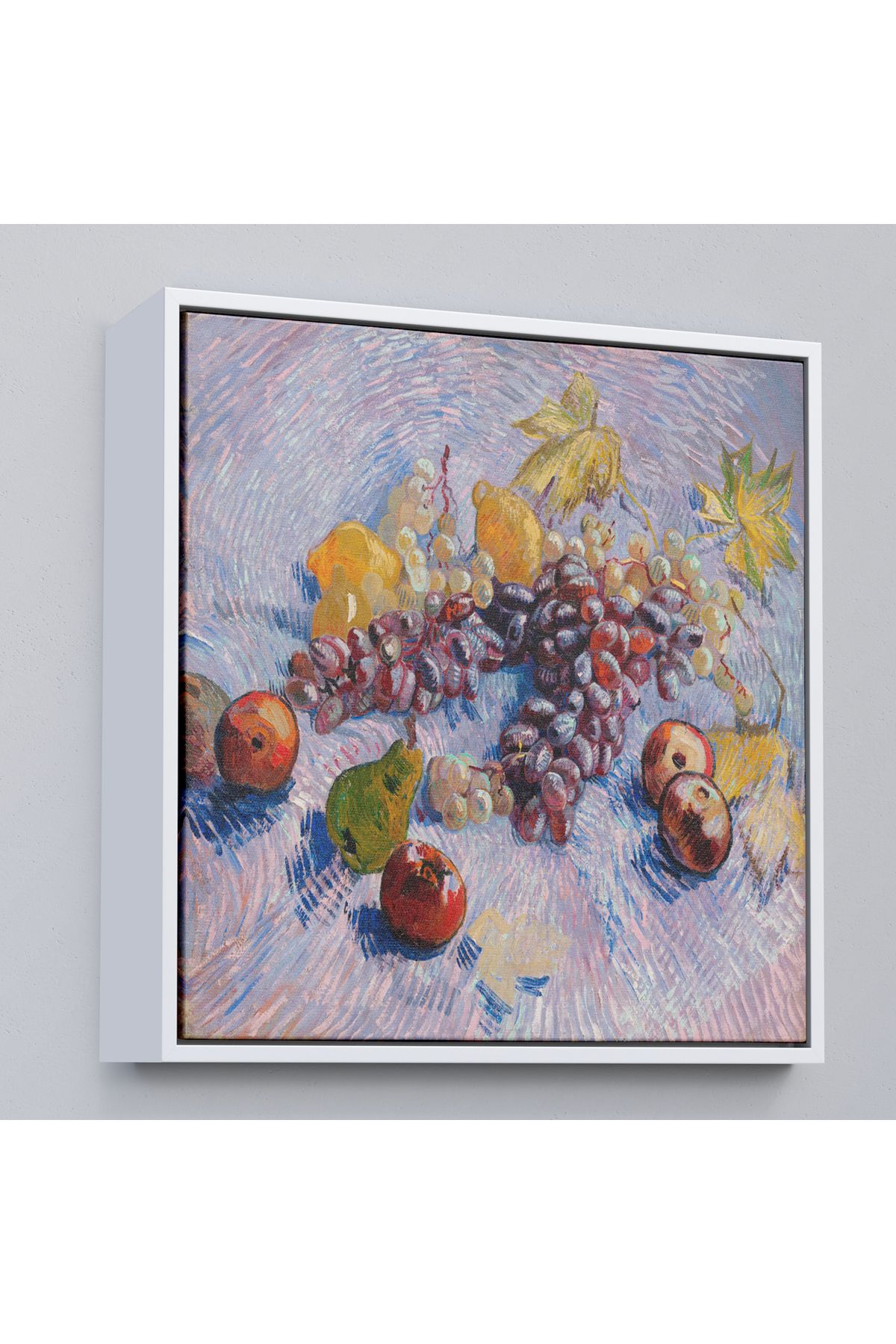 Jusoon Çerçeveli Vincent Van Gogh Üzüm Limon Armut Ve Elmalar Tablo-8360