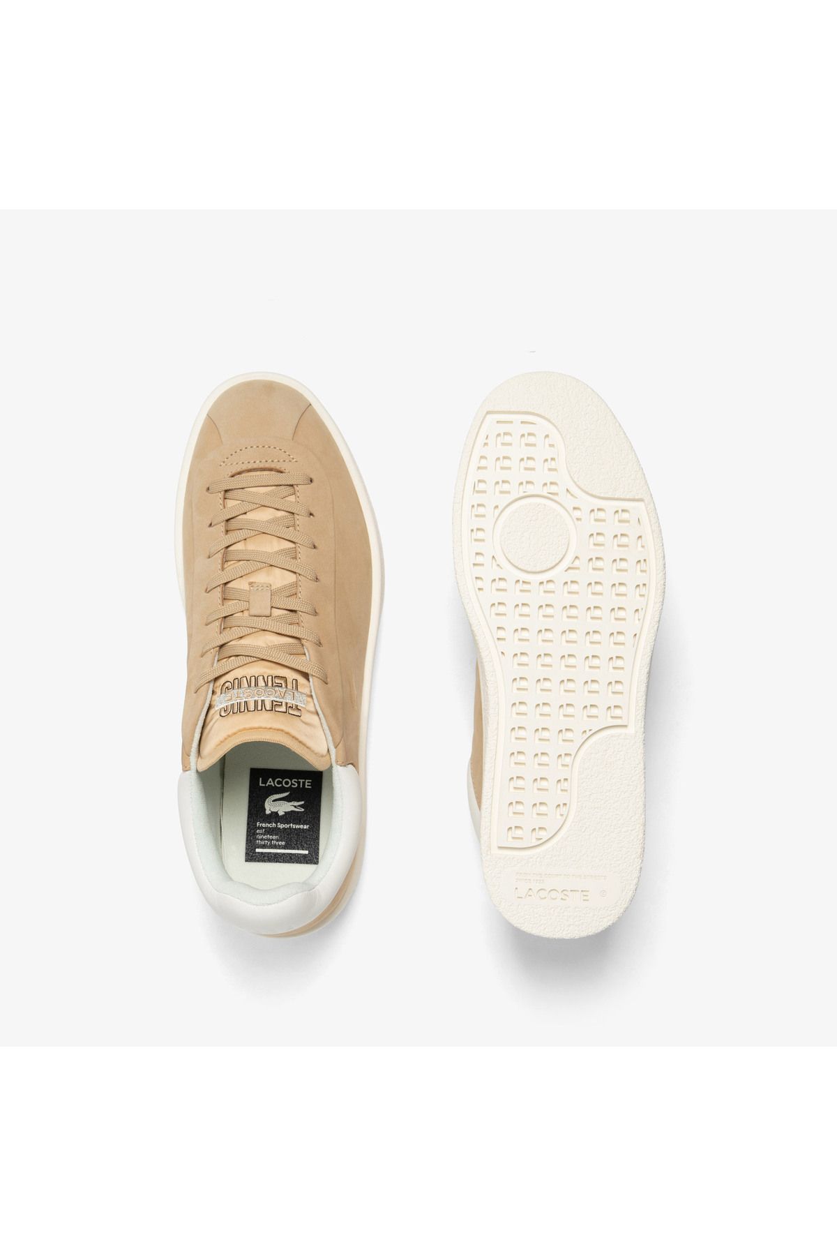 اسنیکر چند رنگ مردانه کفش ورزشی قهوه ای Baseshot Premium Lacoste