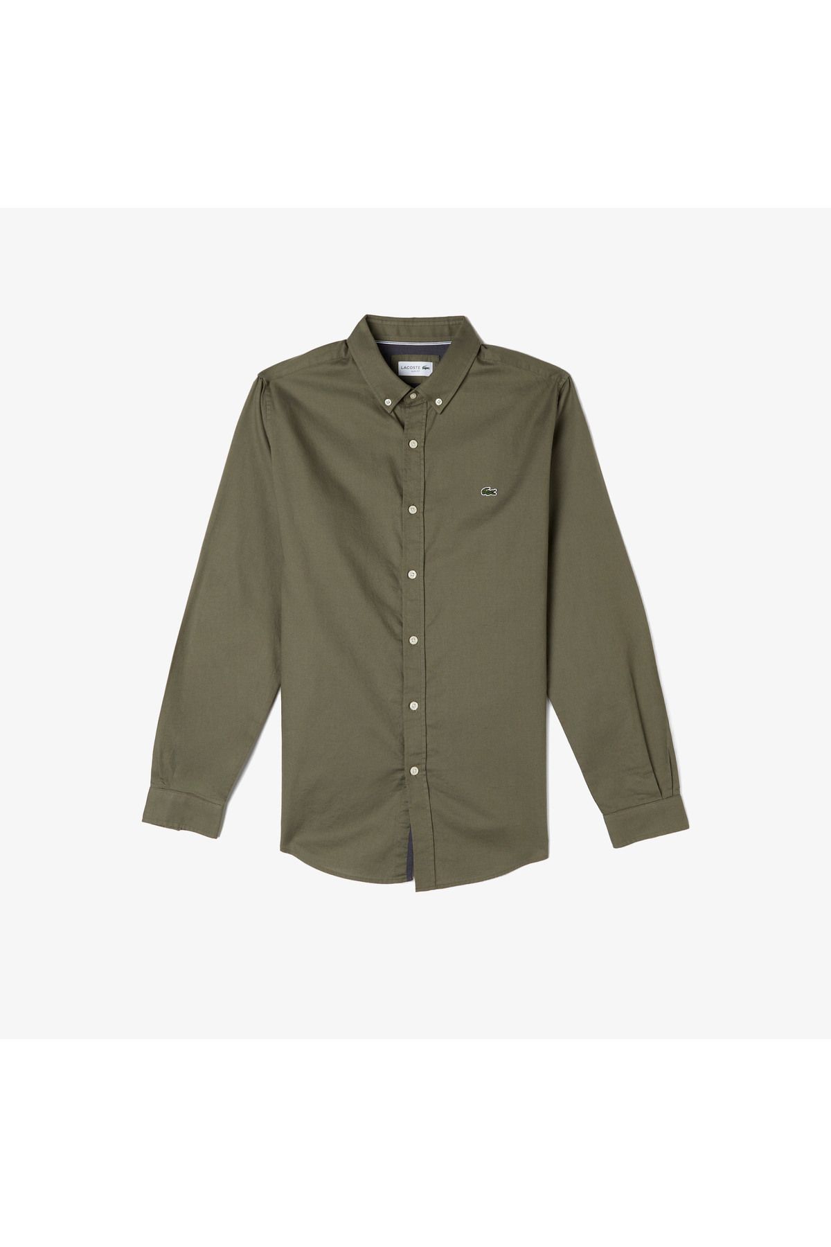 پیراهن / بلوز دکمه دار سبز مردانه Kollar Collar Button Slim Fit Lacoste