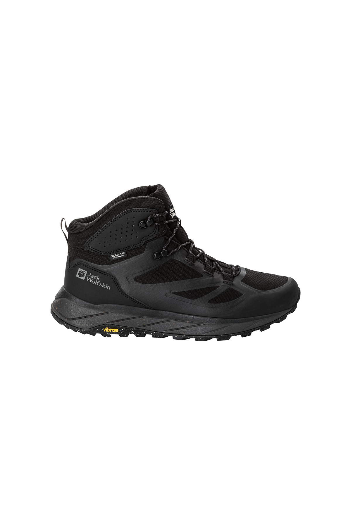 جک ولف اسکین چکمه های مشکی مردانه Terraventure Texapore Mid Boots مردانه 4051521-6000