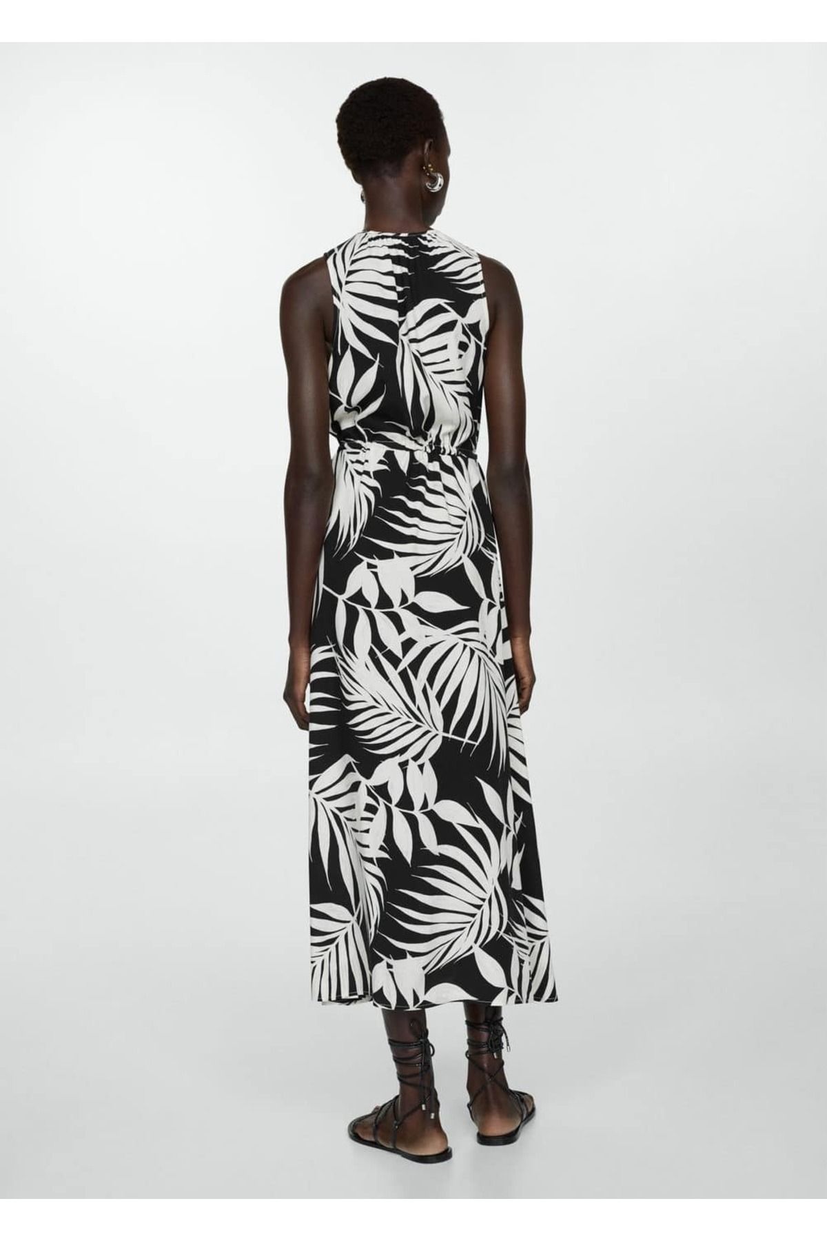 MANGO Woman-Patterned bow dress 4