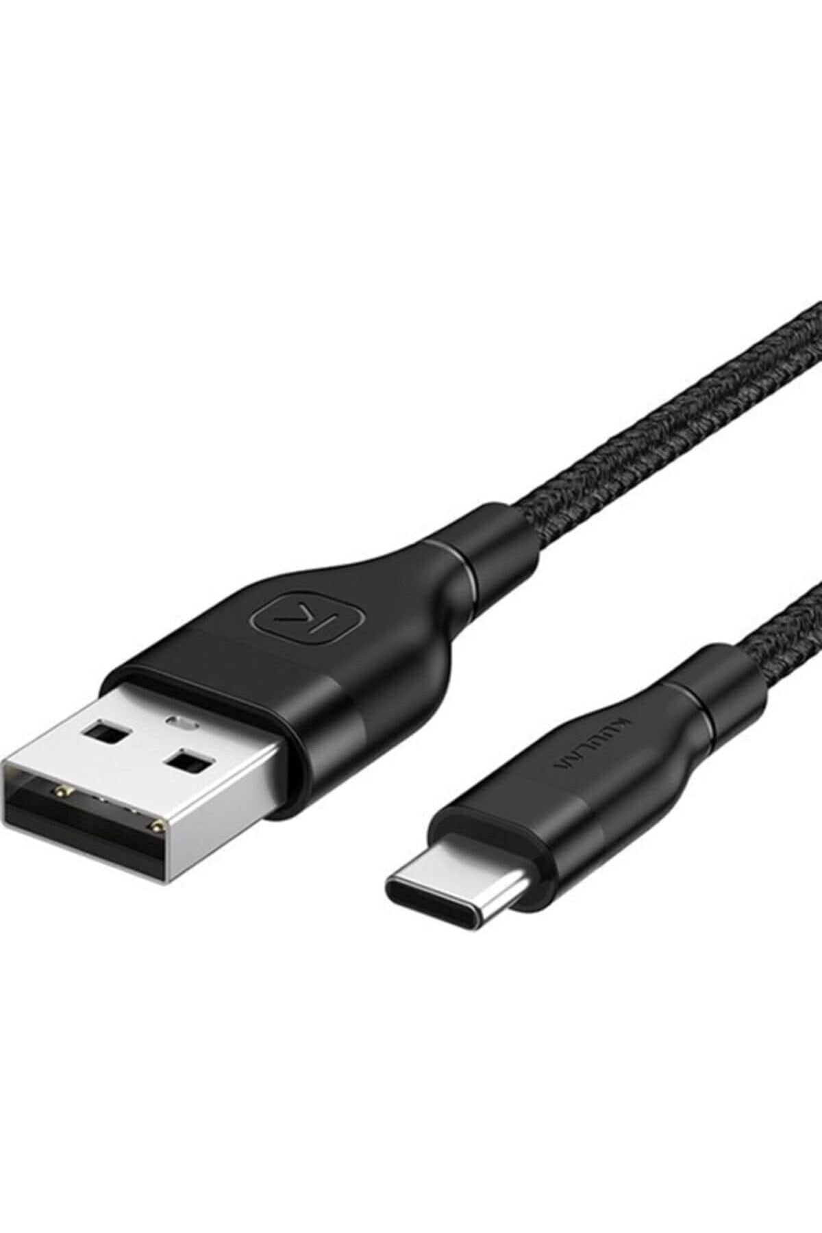 STOREMAX efshopx NYLON USB TYPE C 3.0 HIZLI ŞARJ USB ŞARJ KABLOSU 1METRE SİYAH New Desing 1002192