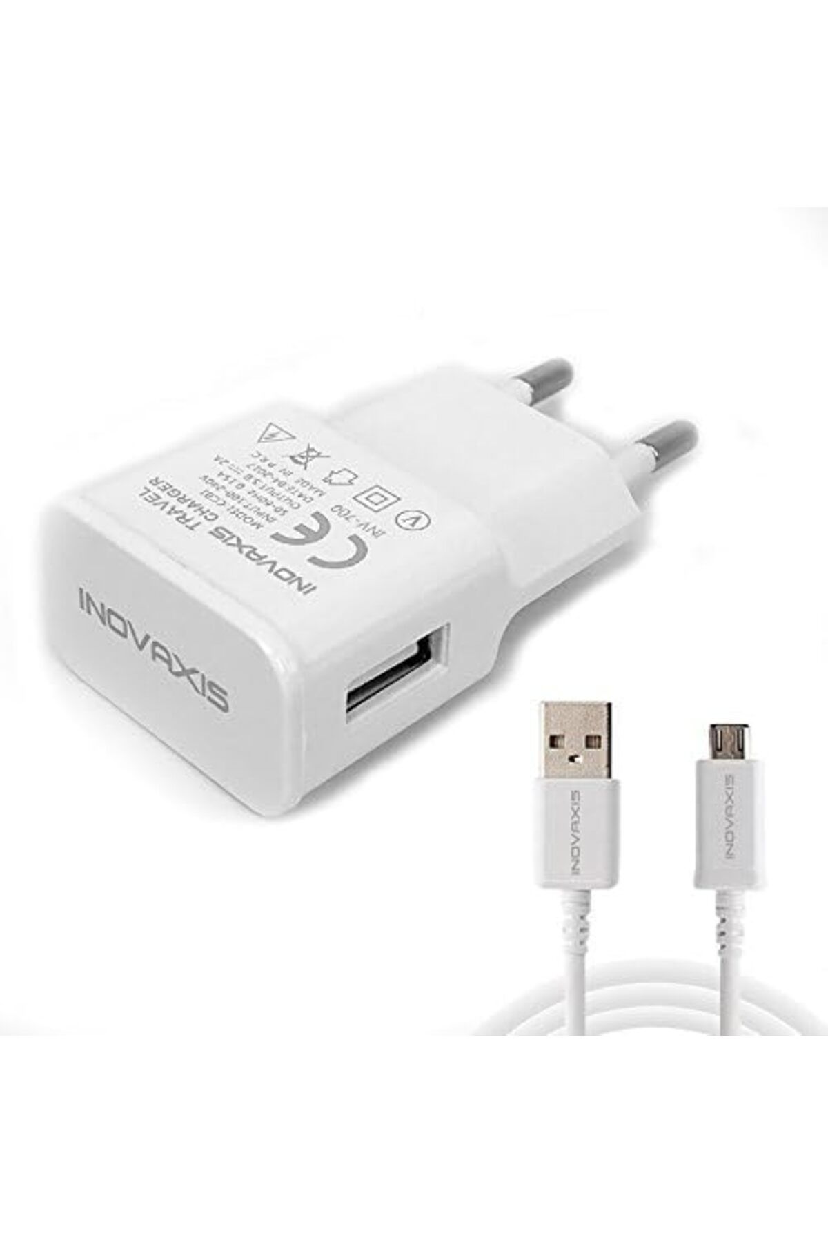 MCreative crashop Şarj Cihazı + Micro USB Data Kablosu - Beyaz  1073147