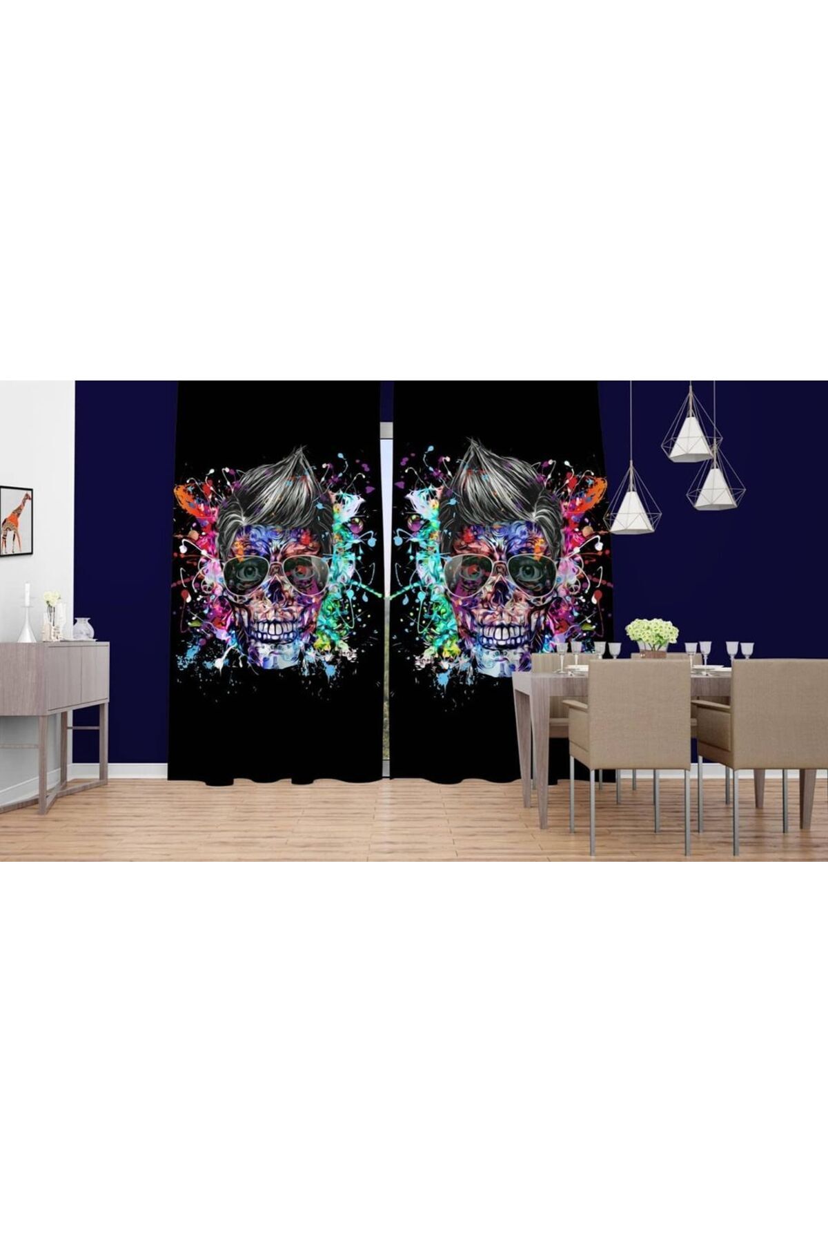 Home-3D Printed Background Curtain 413 - 280 X 270 1