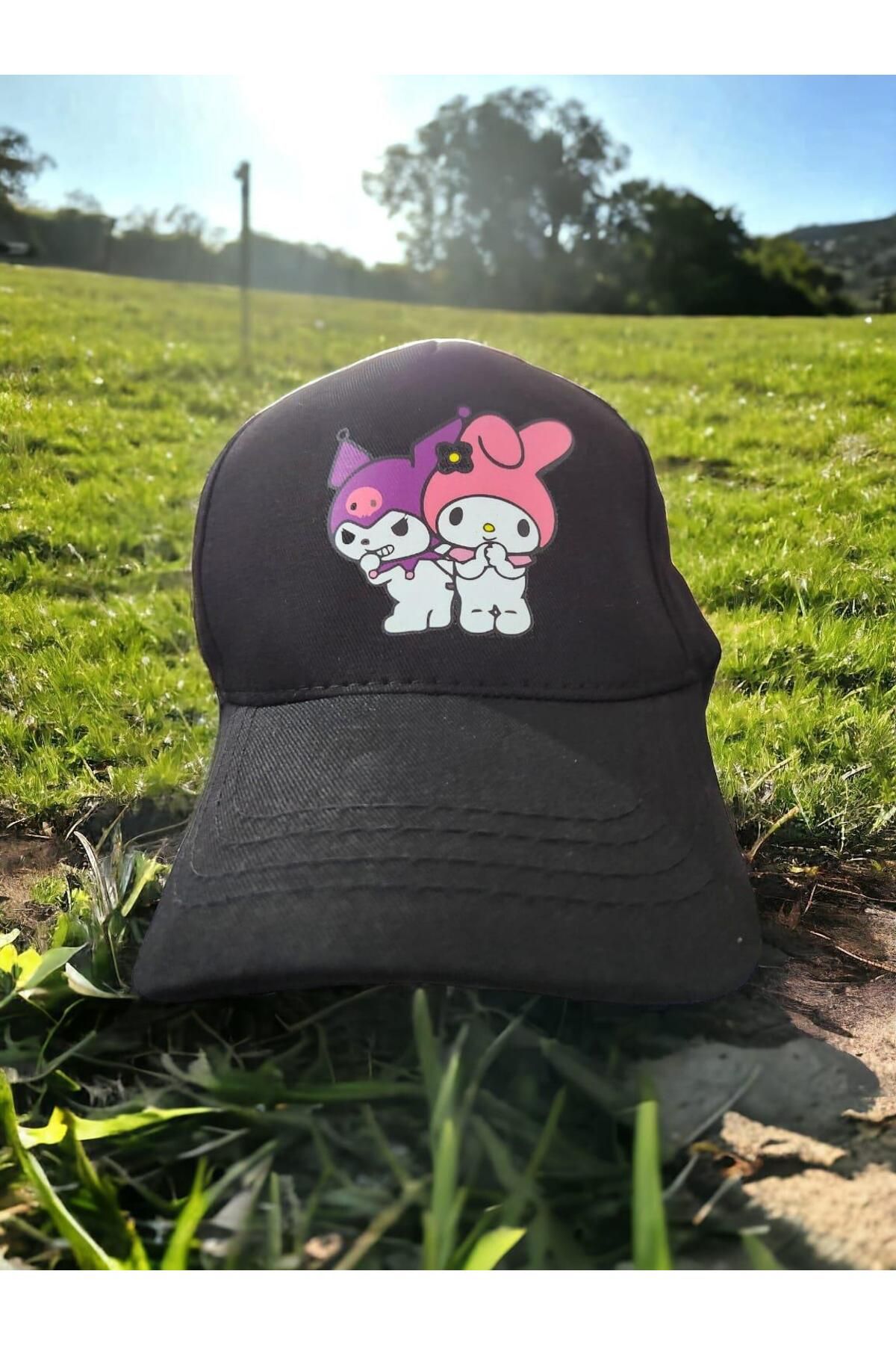 Charmy Lovens Kuromi & Melody Siyah Şapka