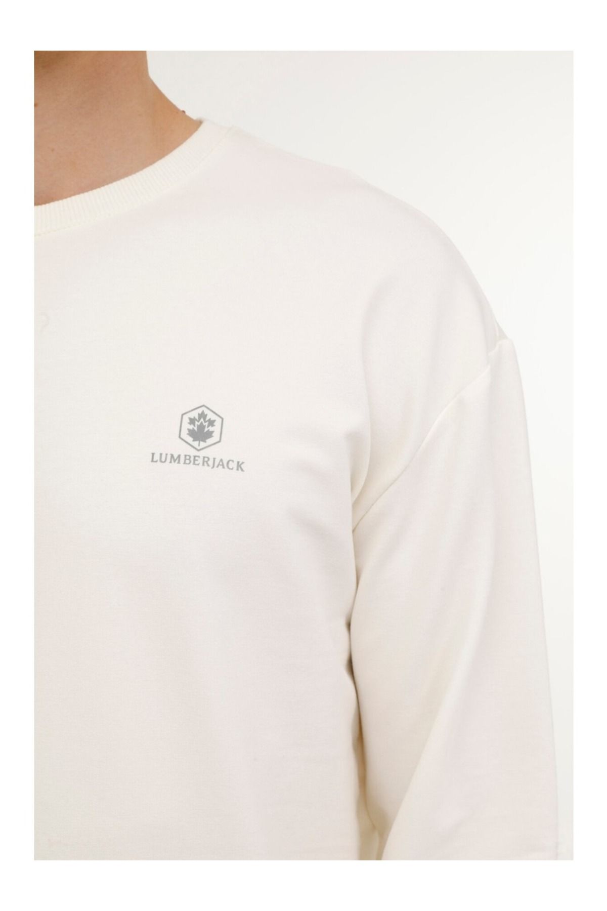 lumberjack-Sweat pentru bărbați Lumberjack - 4W Mb Sn75 C Neck Sw 4Pr A 101813215   EKRU 2