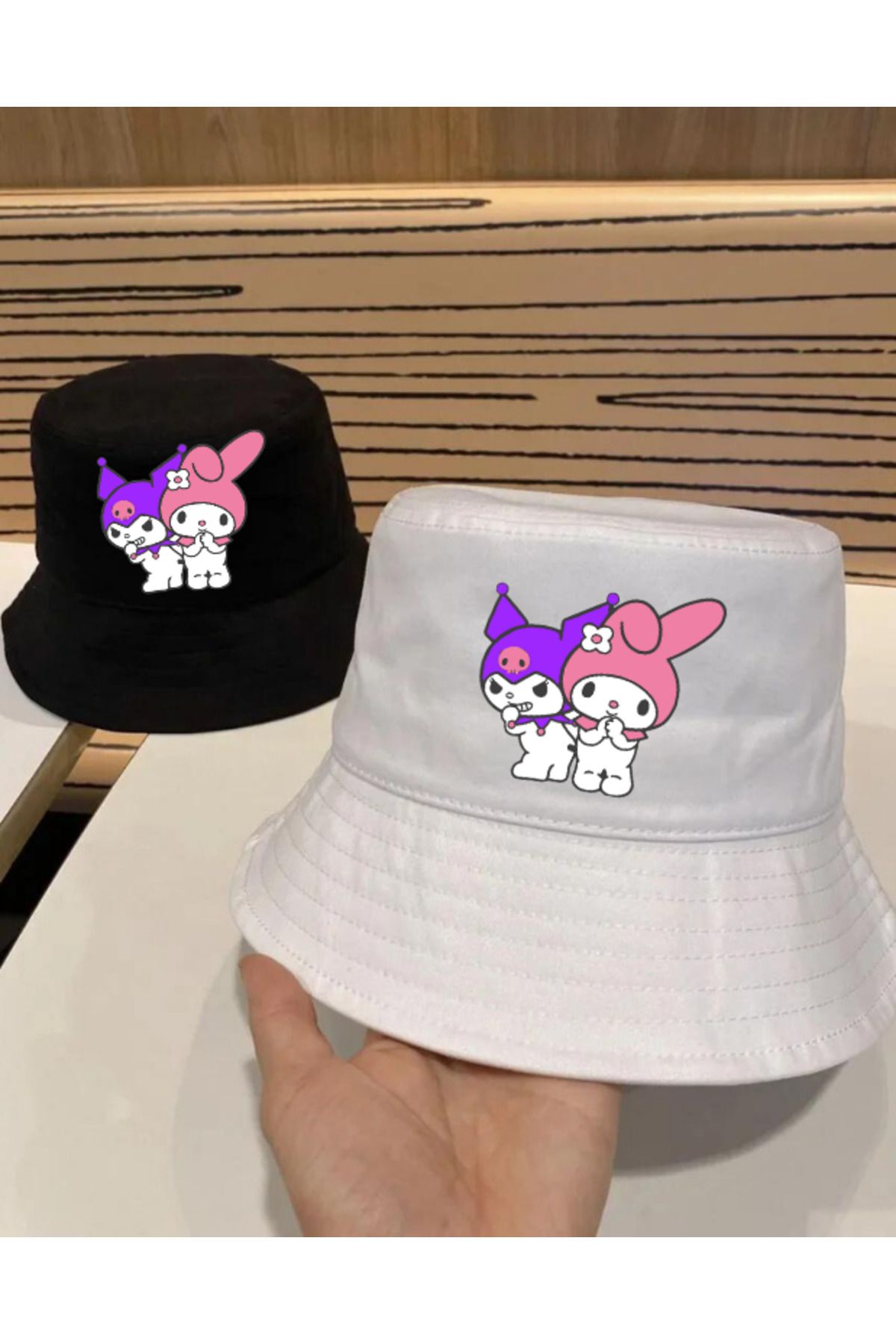 Charmy Lovens Kuromi & Melody Bucket Balıkçı Şapka