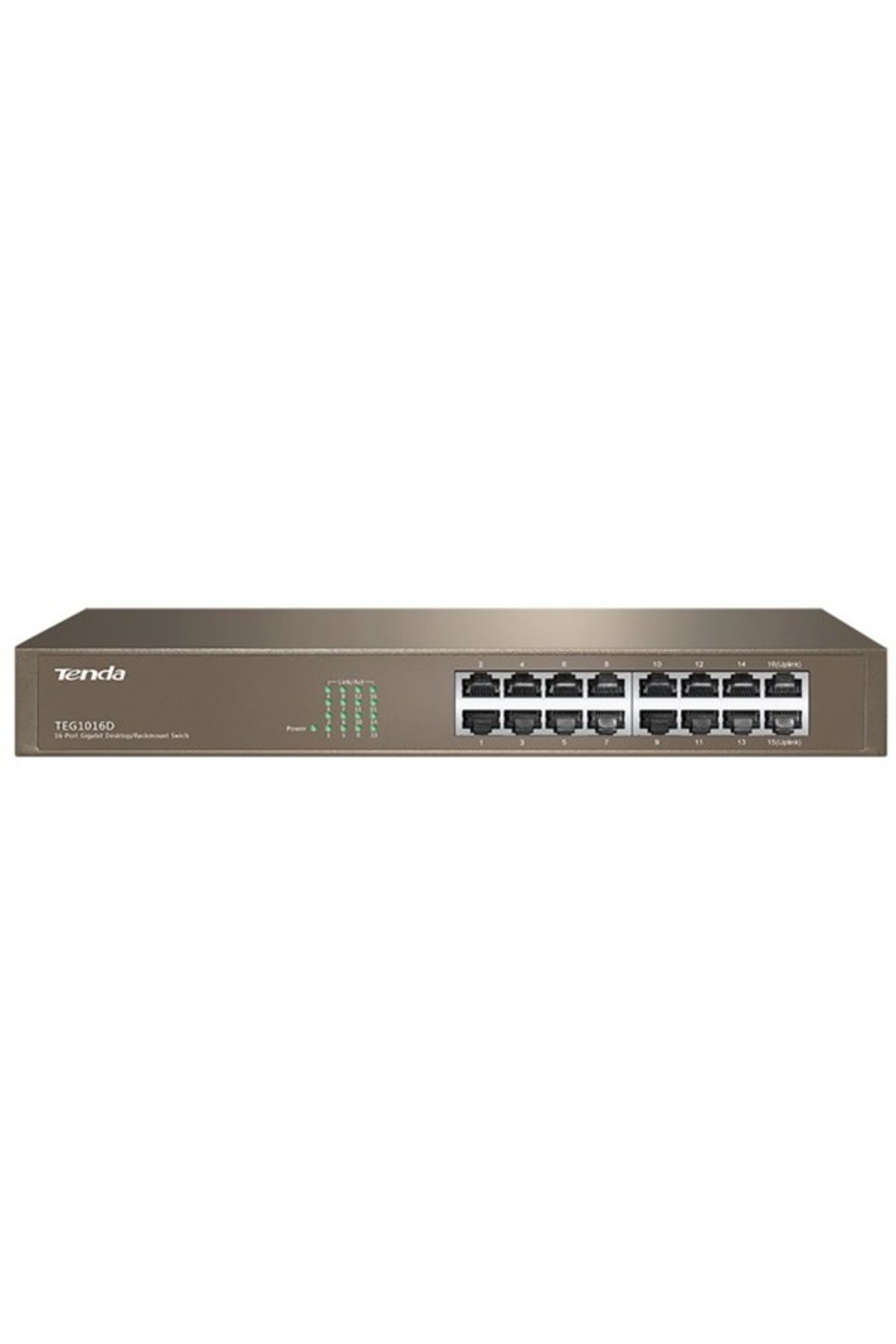 Tenda Teg1016d 16 Port 10-100-1000 Mbps Switch Çelik Kasa Rack Mount