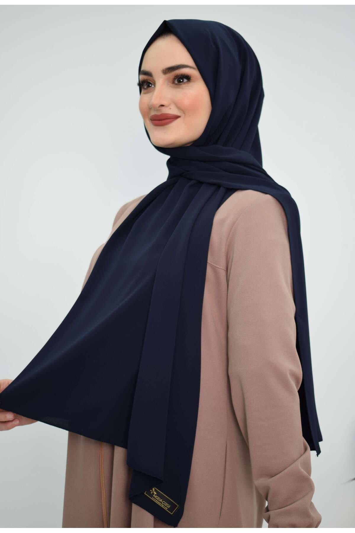 COXO Fashion`S Medina Silk Shawl MC1115 Navy Blue