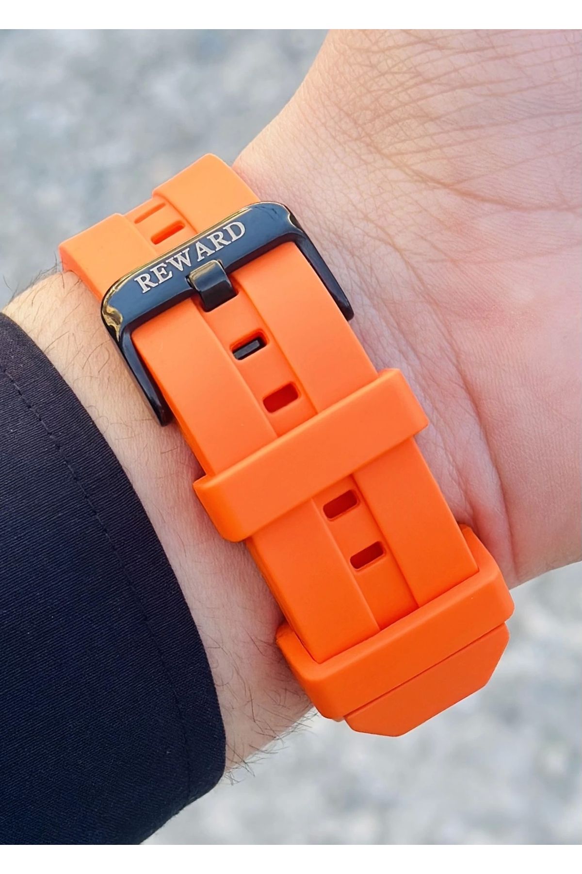 Reward-Men's Wristwatch with Orange Silicone Lanyard Function 3