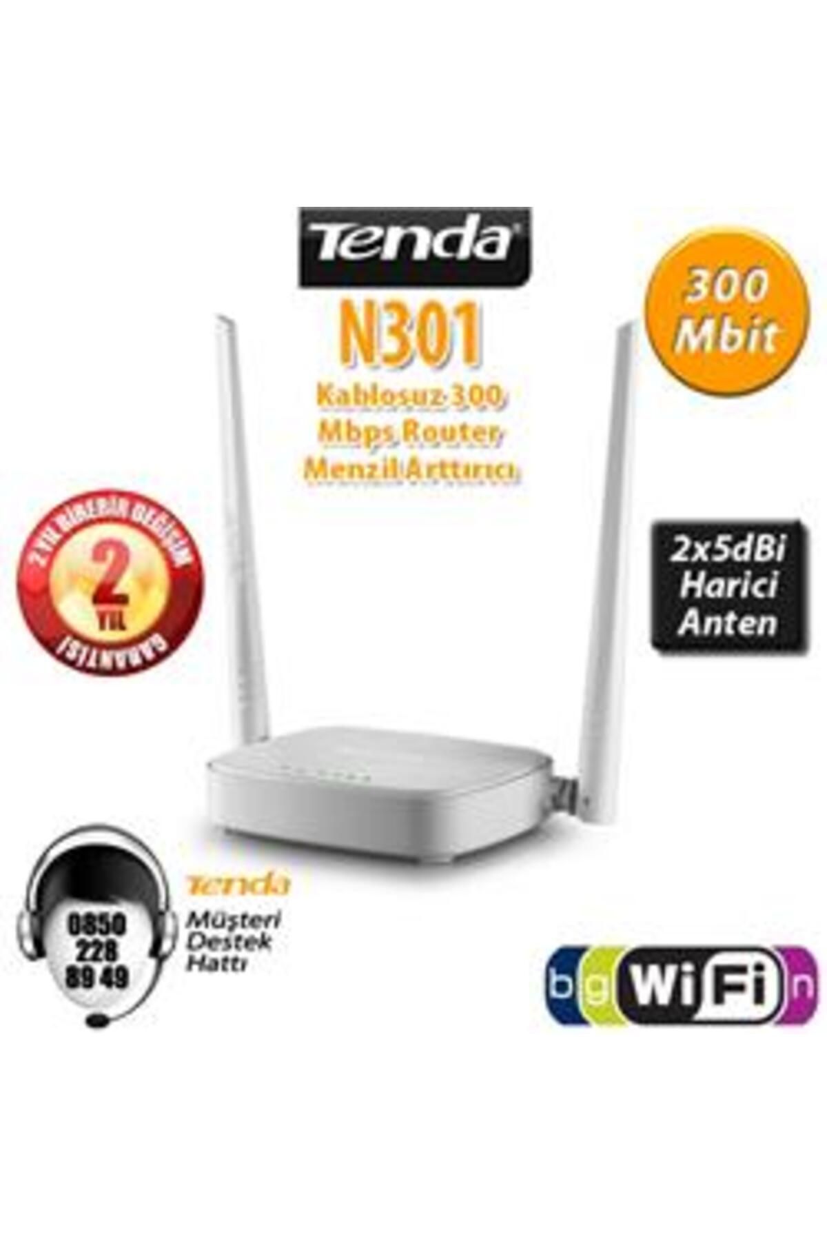 Tenda N301 300 Mbps 4 Port Router 2 Anten