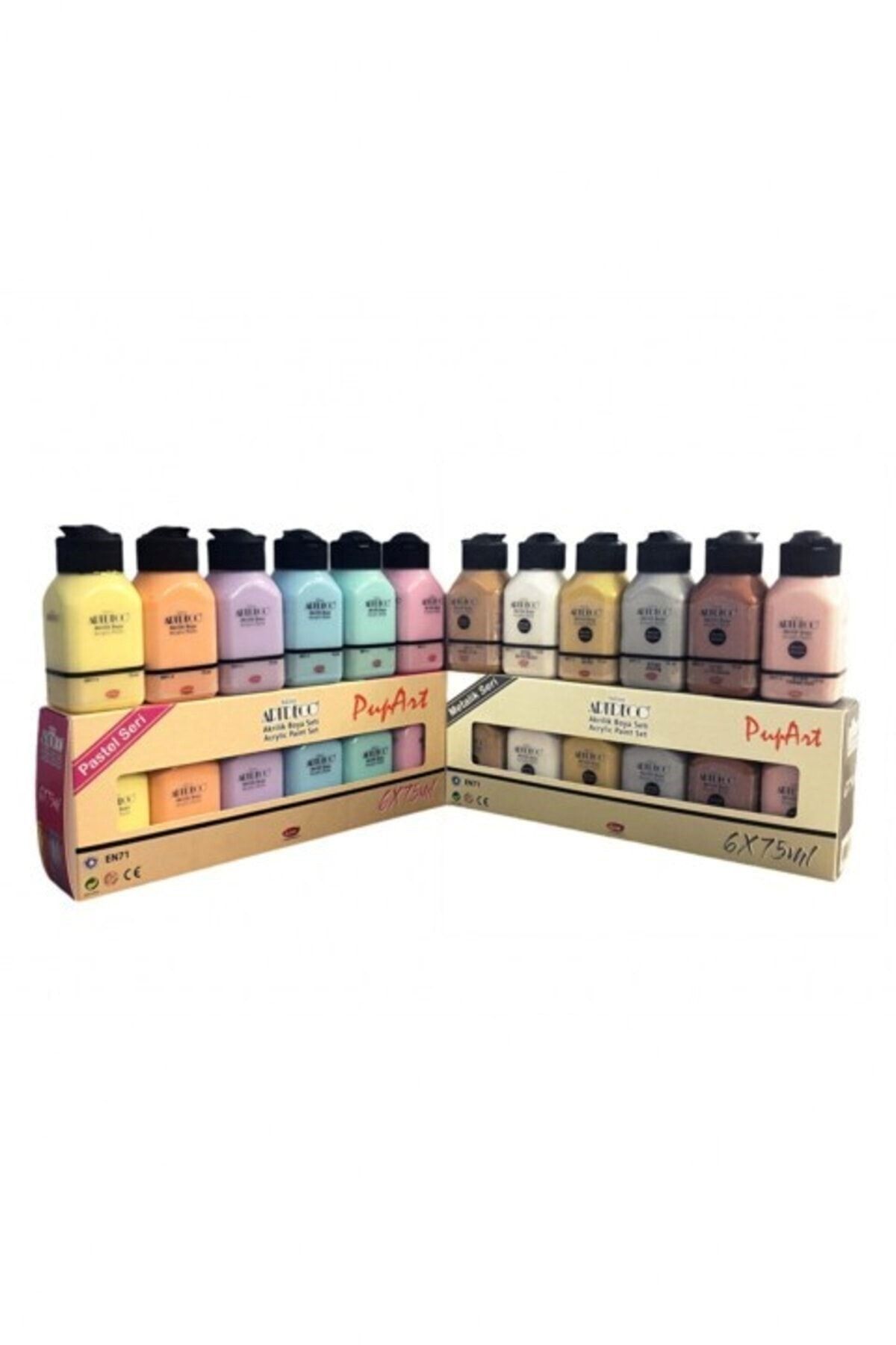 Artdeco Pastel Ve Metalik Set Akrilik Boya 12x75 ml